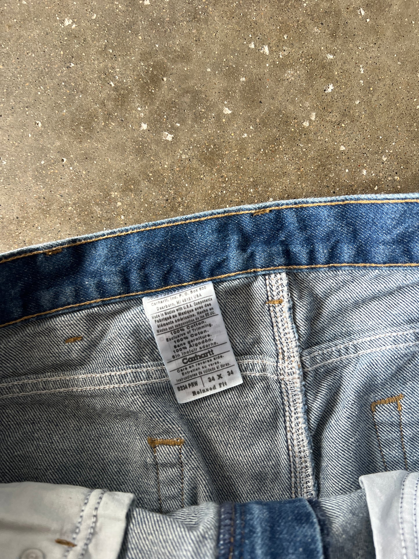 Vintage Dark Blue Carhartt Carpenter Pants - 34x34