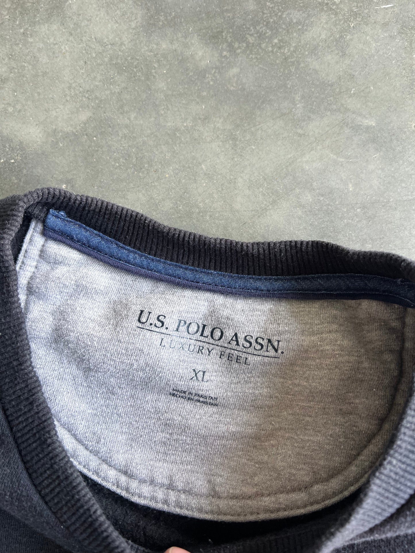 Vintage Faded Black Polo Assassin Crewneck - XL