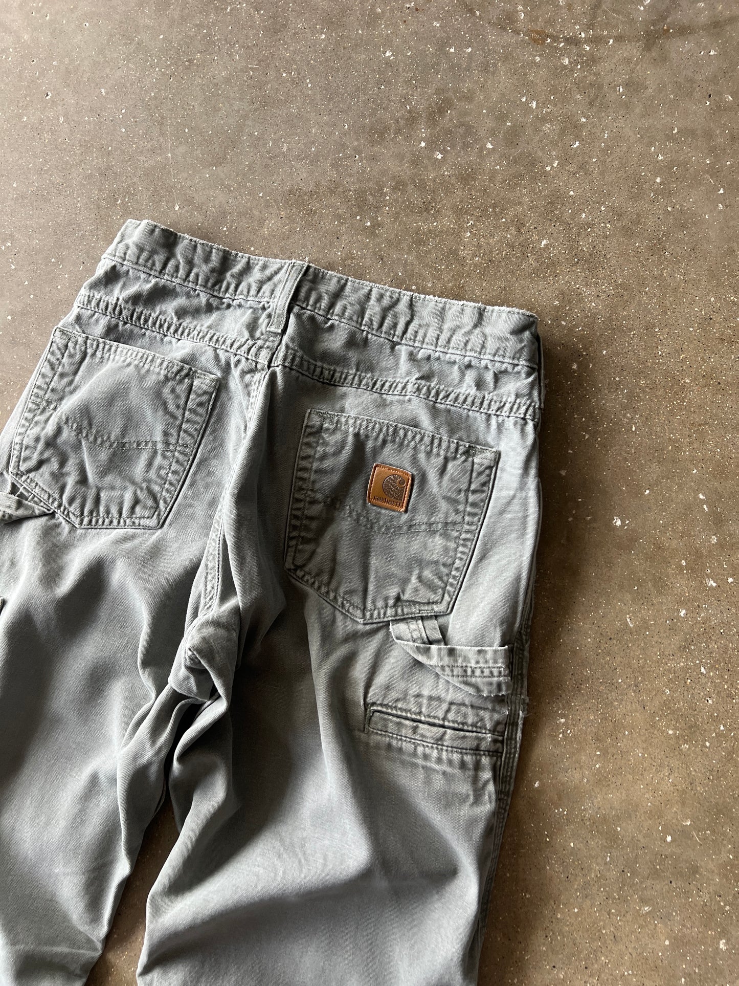 Vintage Faded Green Carhartt Pants - 28