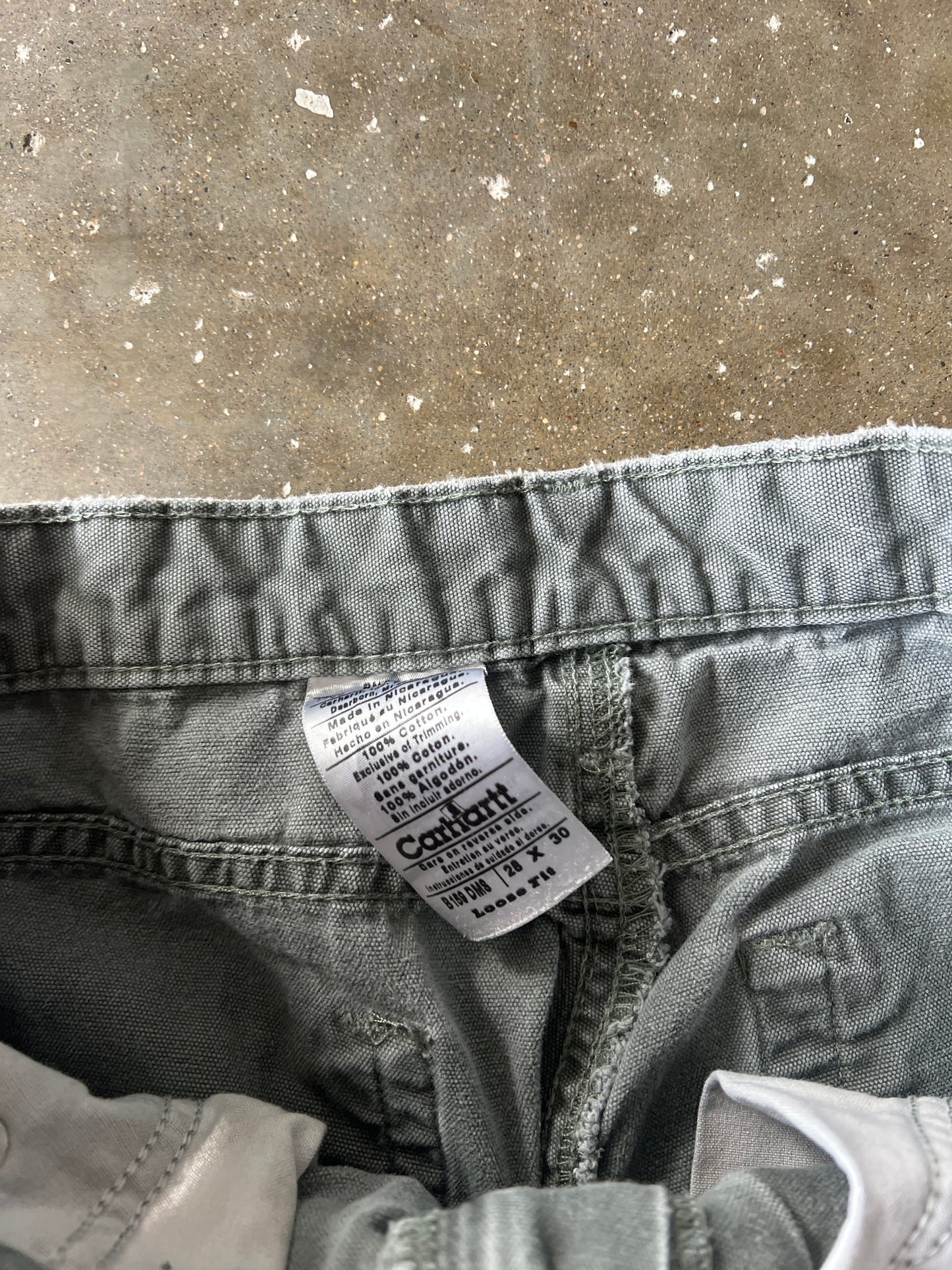Vintage Faded Green Carhartt Pants - 28