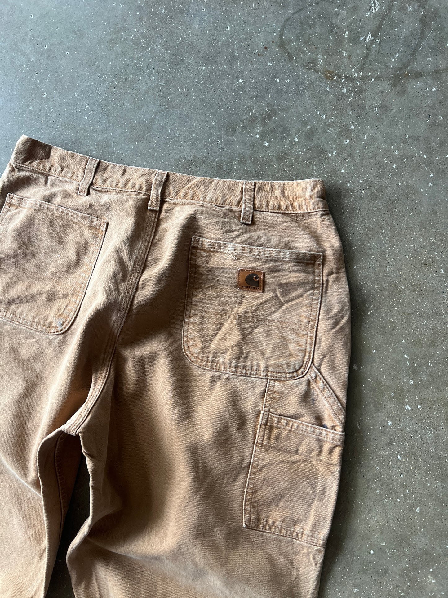 Vintage Faded Tan Carhartt Carpenter Pants - 36