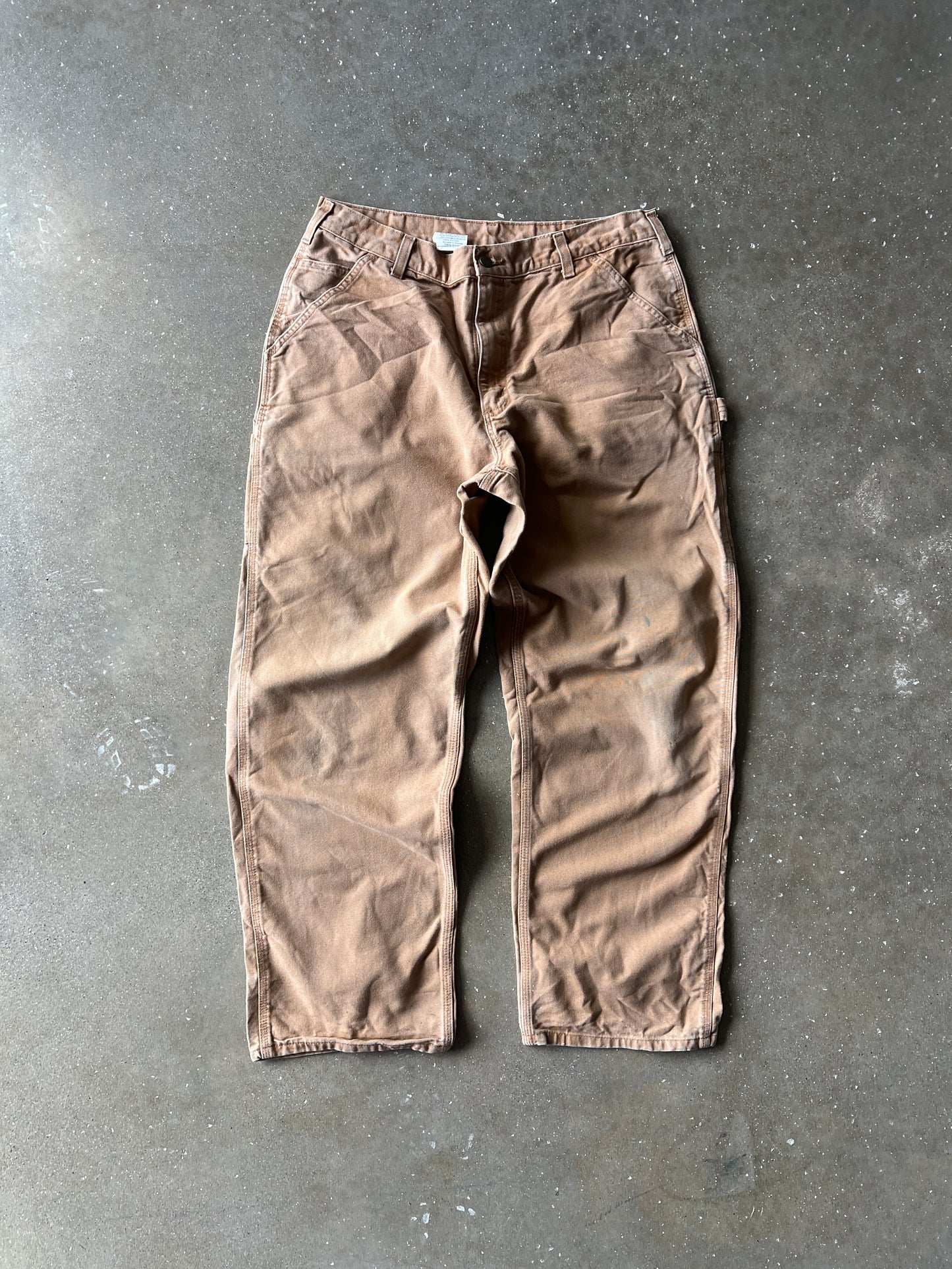 Vintage Faded Tan Carhartt Carpenter Pants - 36