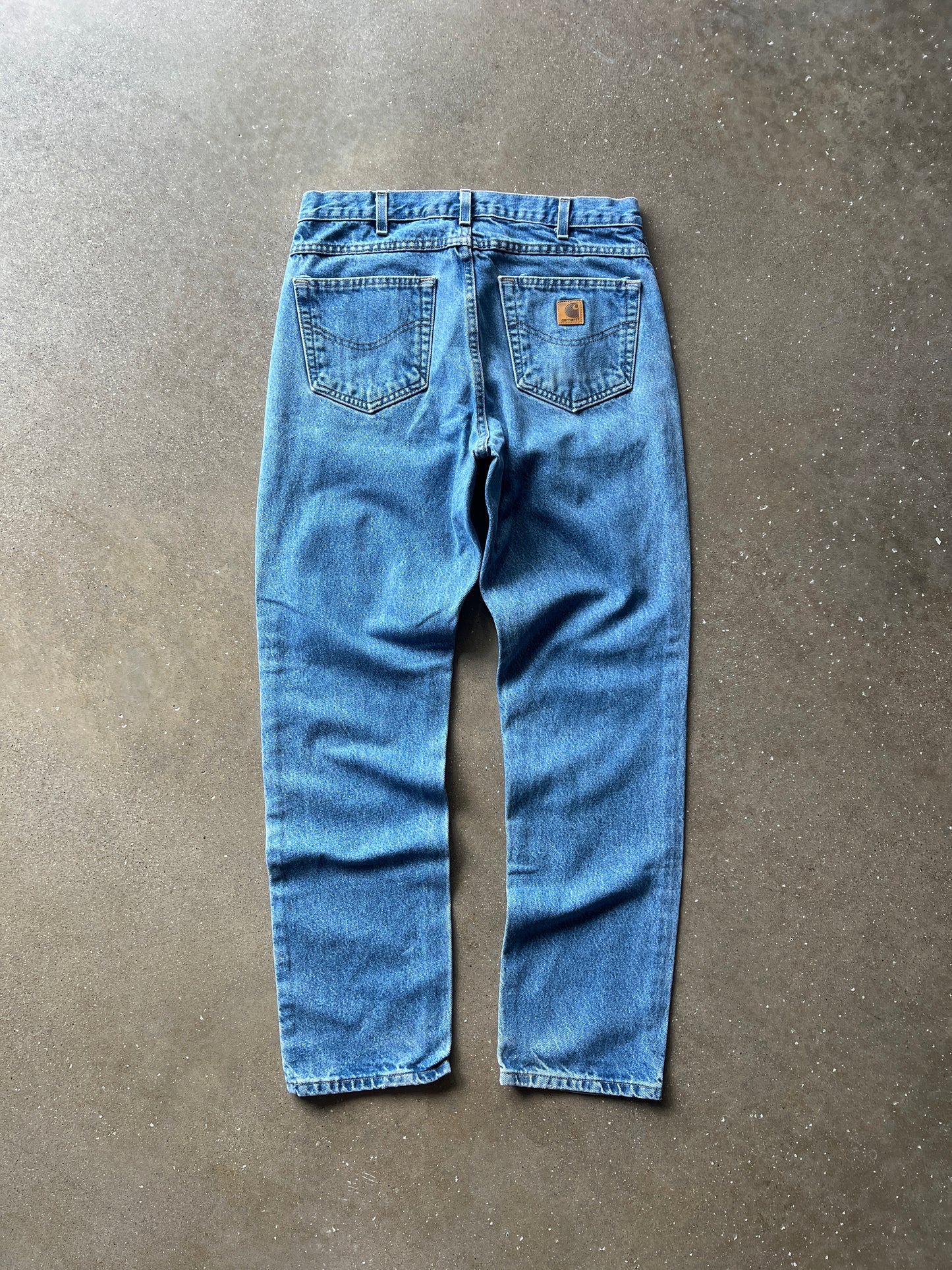Vintage Denim Blue Carhartt Carpenter Pants - 34