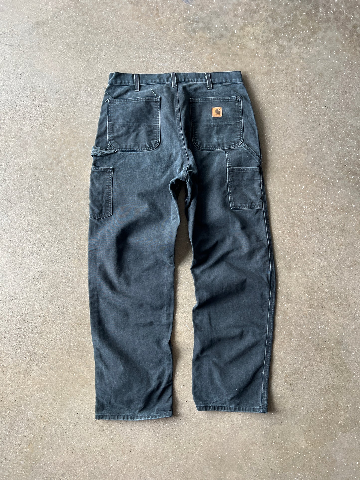 Vintage Faded Black Carhartt Carpenter Pants - 36
