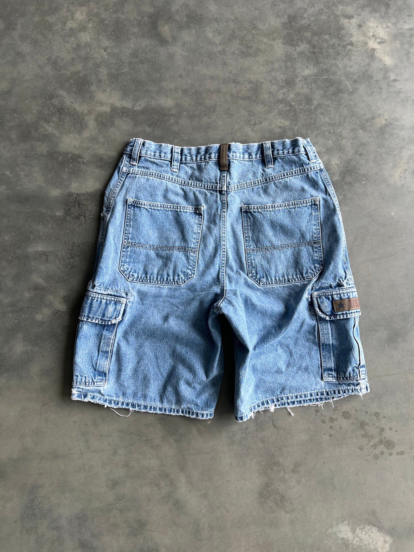Vintage Faded Denim Blue Sonoma Shorts - 34