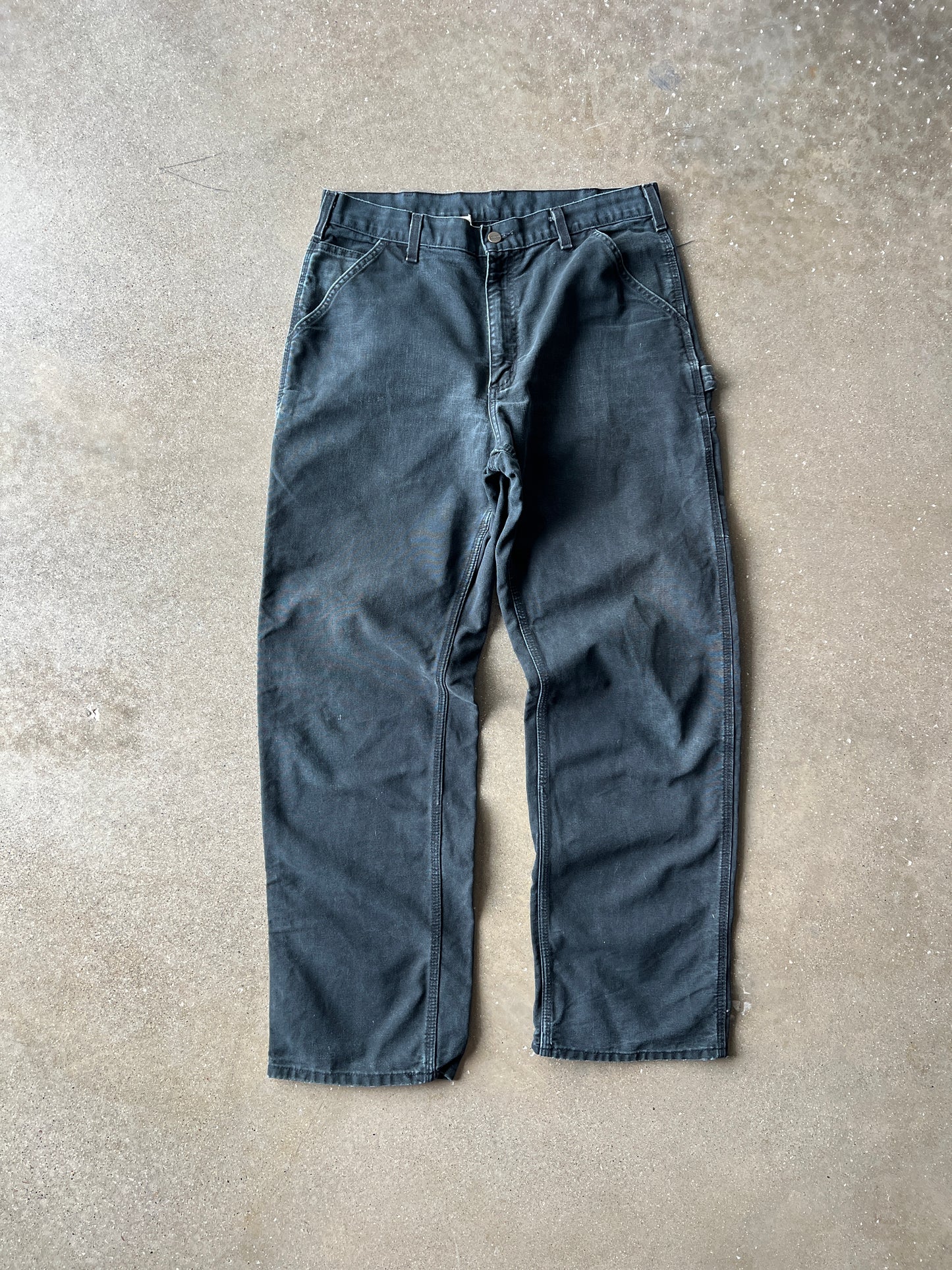 Vintage Faded Black Carhartt Carpenter Pants - 36