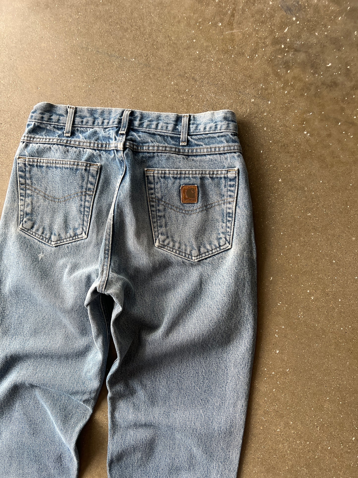 Vintage Faded Denim Carhartt Carpenter Pants - 34