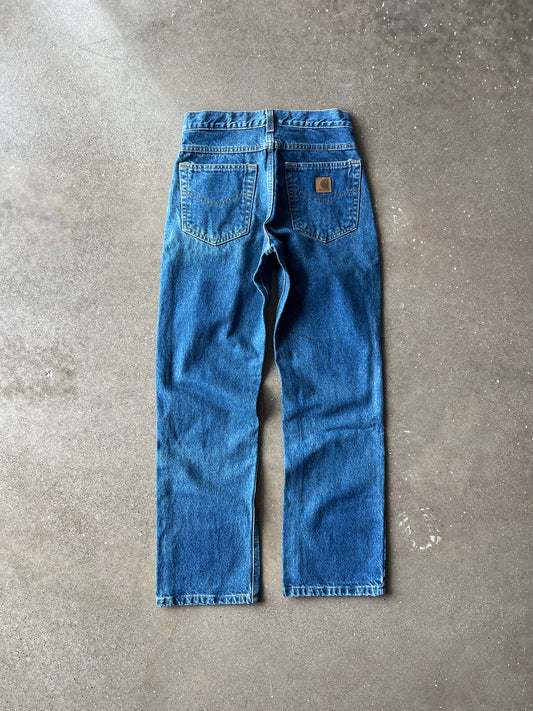 Vintage Denim Blue Carhartt Carpenter Pants - 28