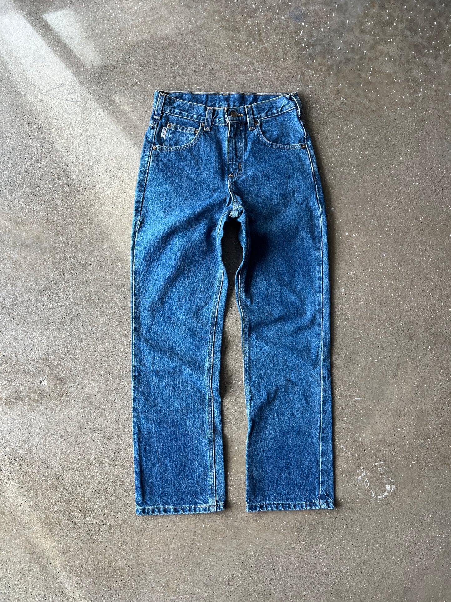 Vintage Denim Blue Carhartt Carpenter Pants - 28