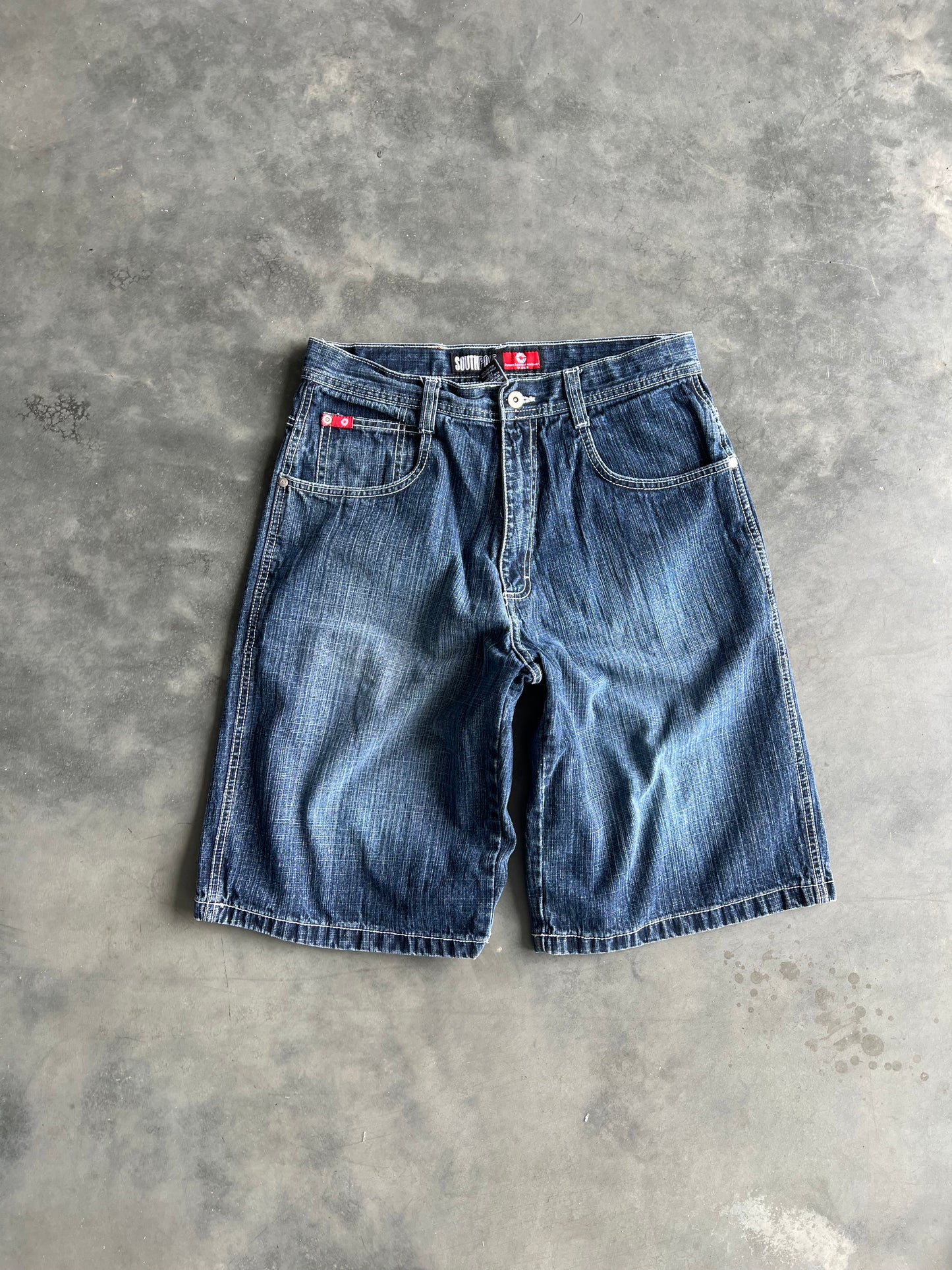 Vintage Denim Blue South Pole Shorts - 34