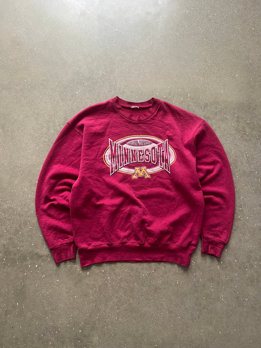 Vintage Maroon Minnesota Gophers Crew - L