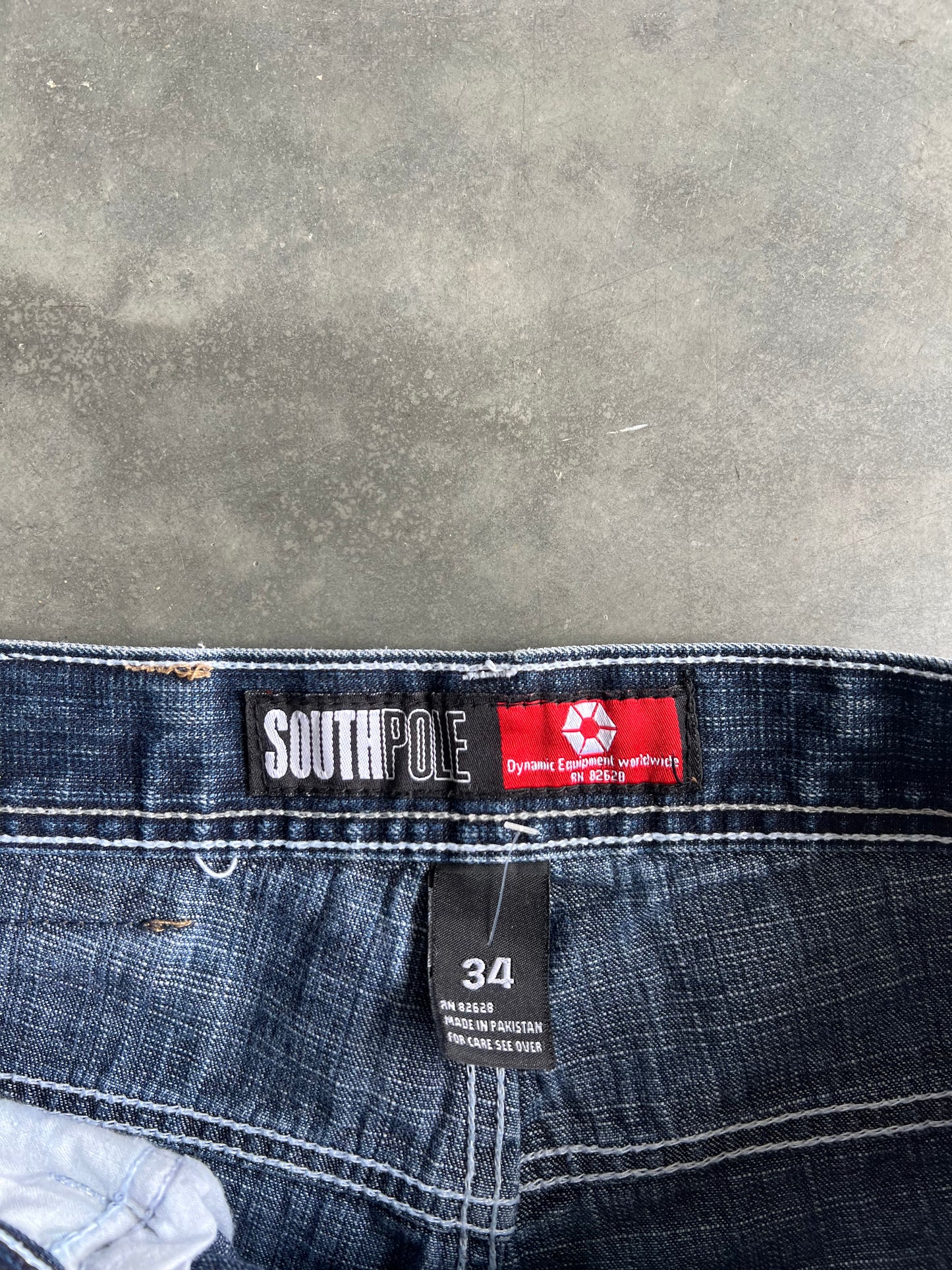 Vintage Denim Blue South Pole Shorts - 34