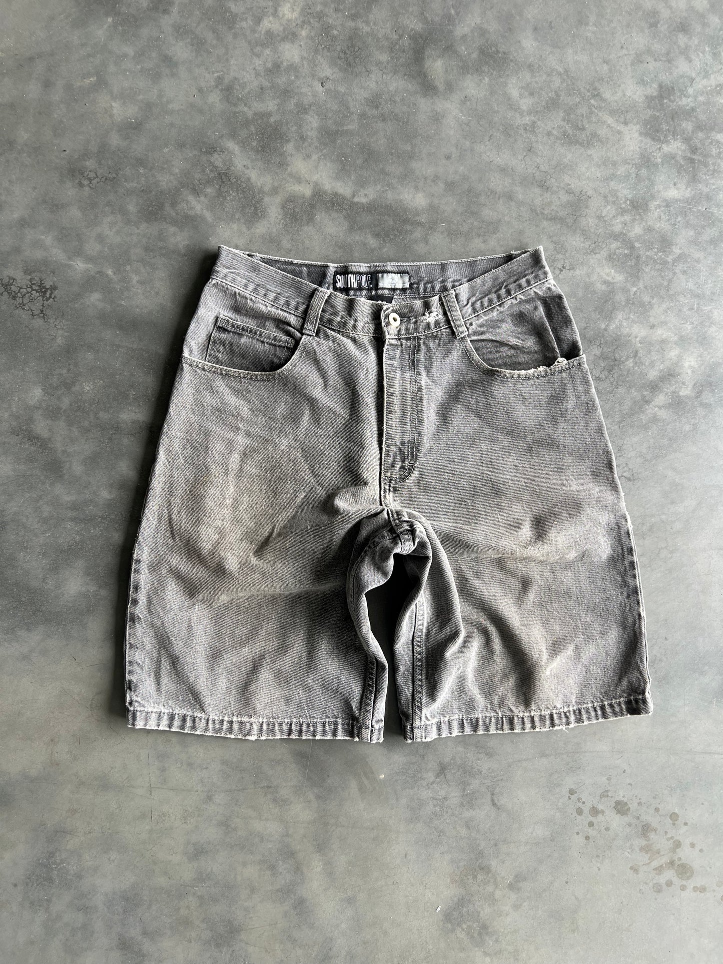 Vintage Faded Black South Pole Baggy Jorts - 34