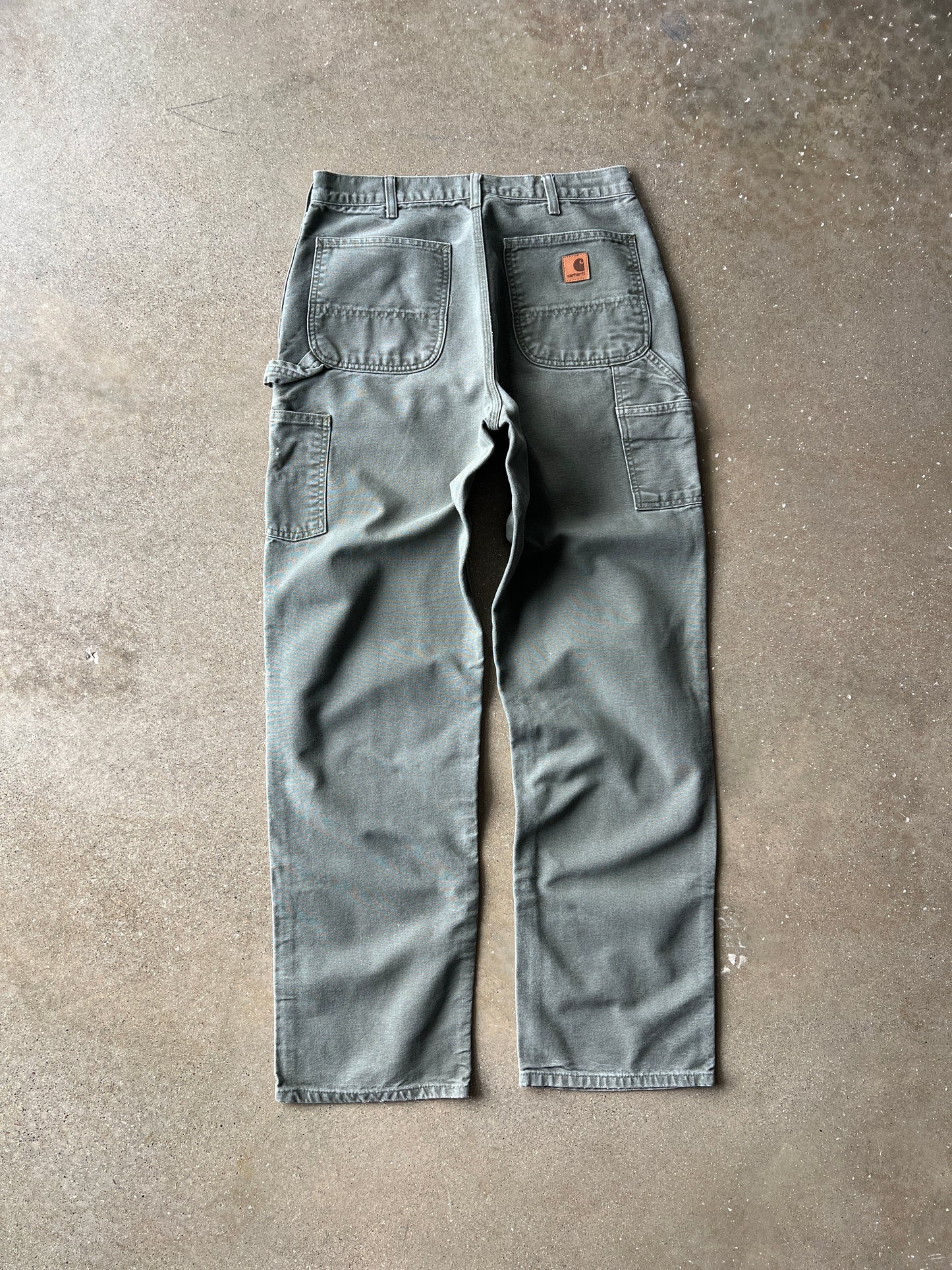Vintage Moss Green Carhartt Carpenter Pants - 32