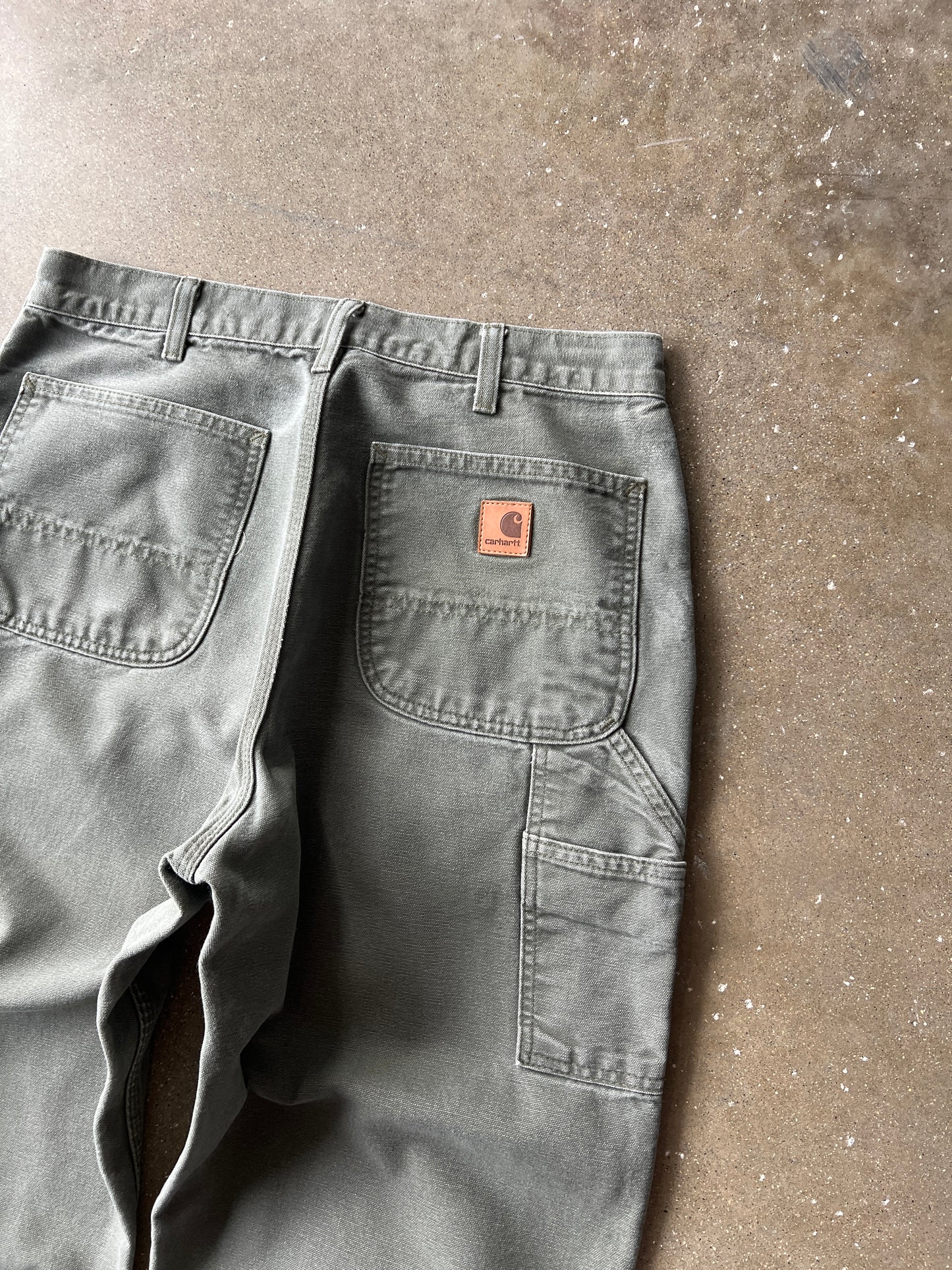 Vintage Moss Green Carhartt Carpenter Pants - 32