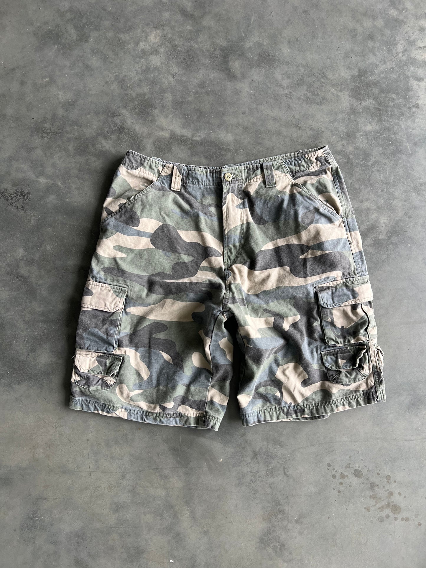 Vintage Premier Military Style Camo Shorts - 36