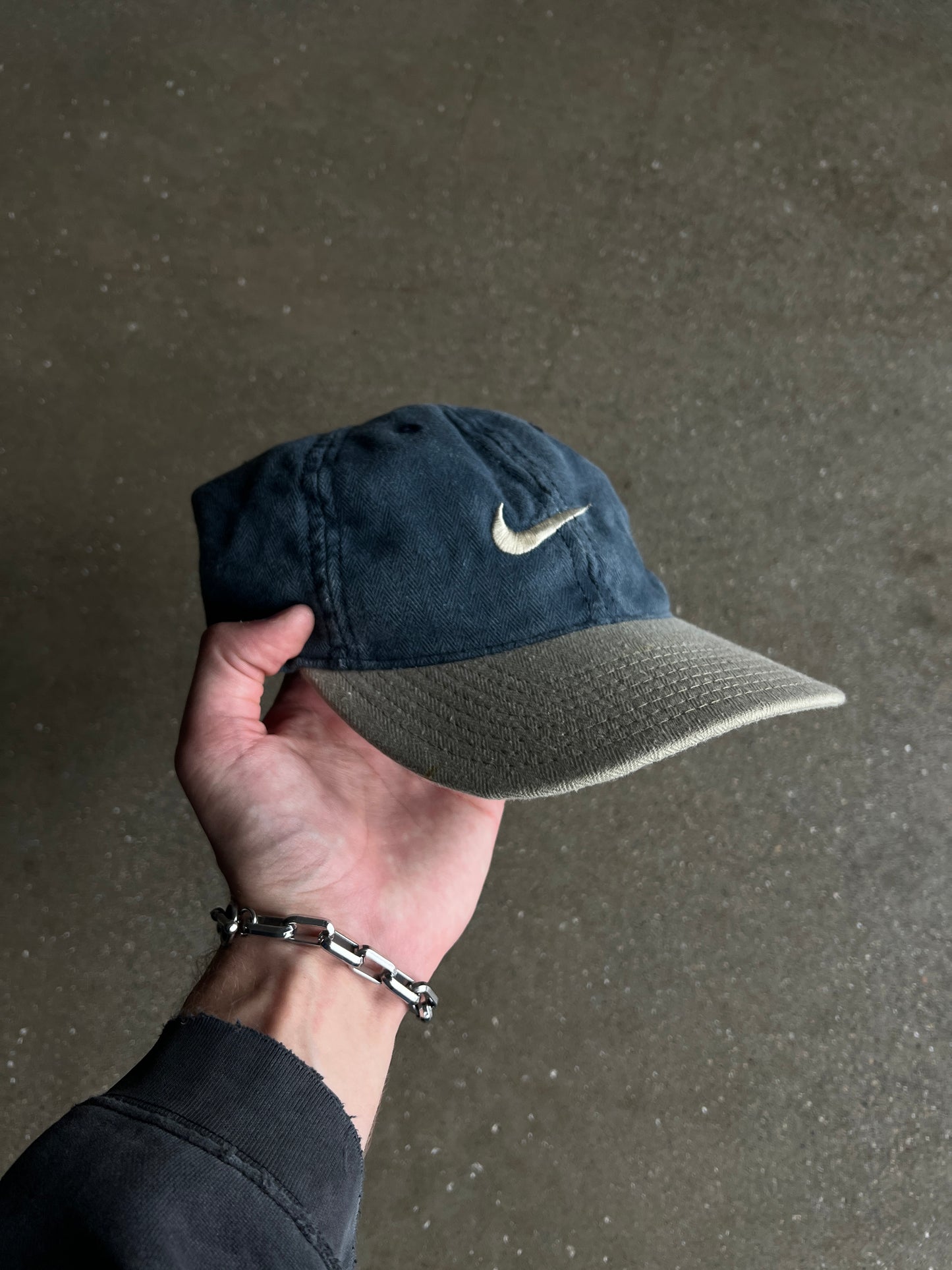 Vintage Faded Blue Nike Swoosh Hat