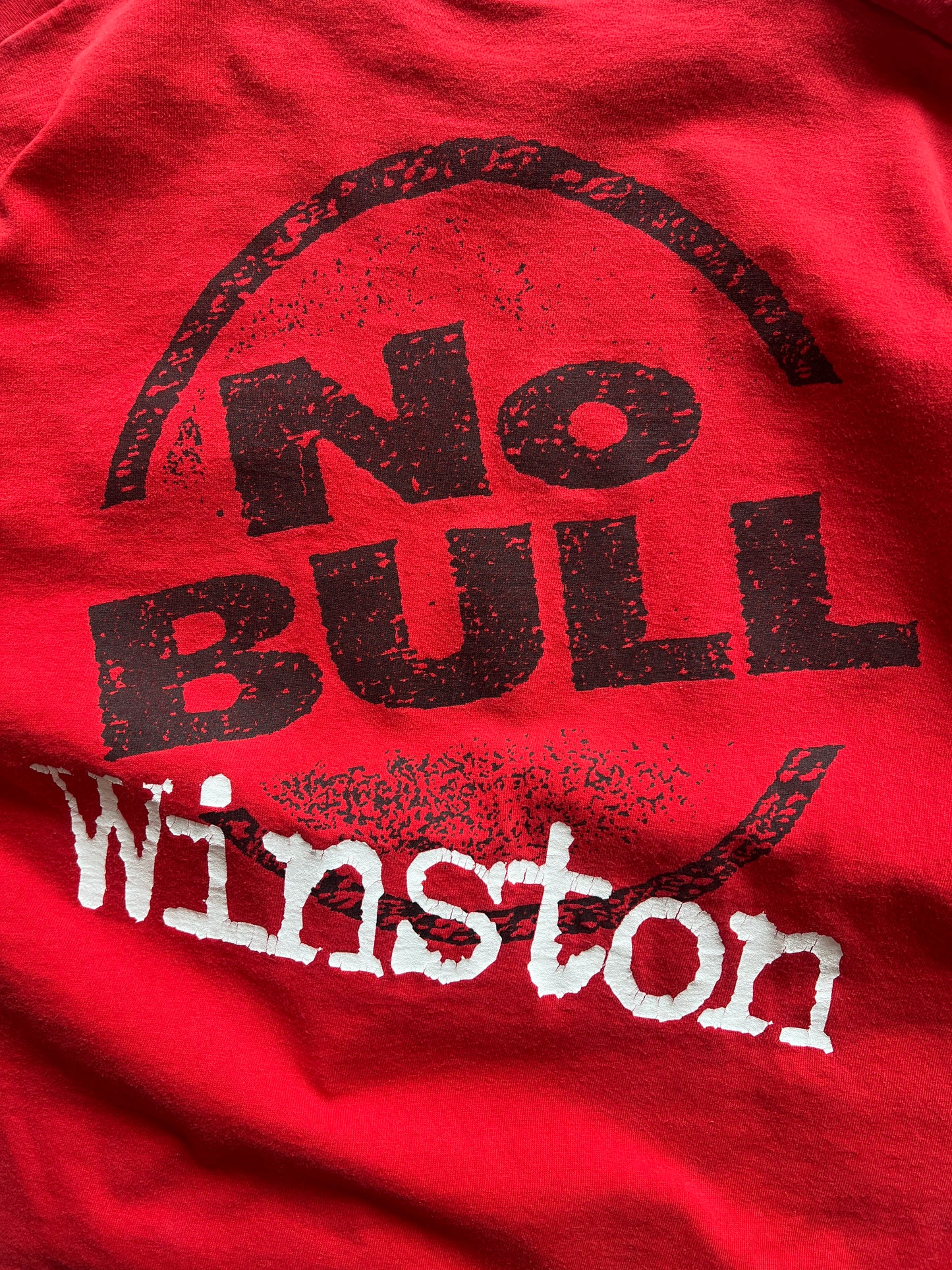 Vintage Red Winston Spellout Shirt - L/XL