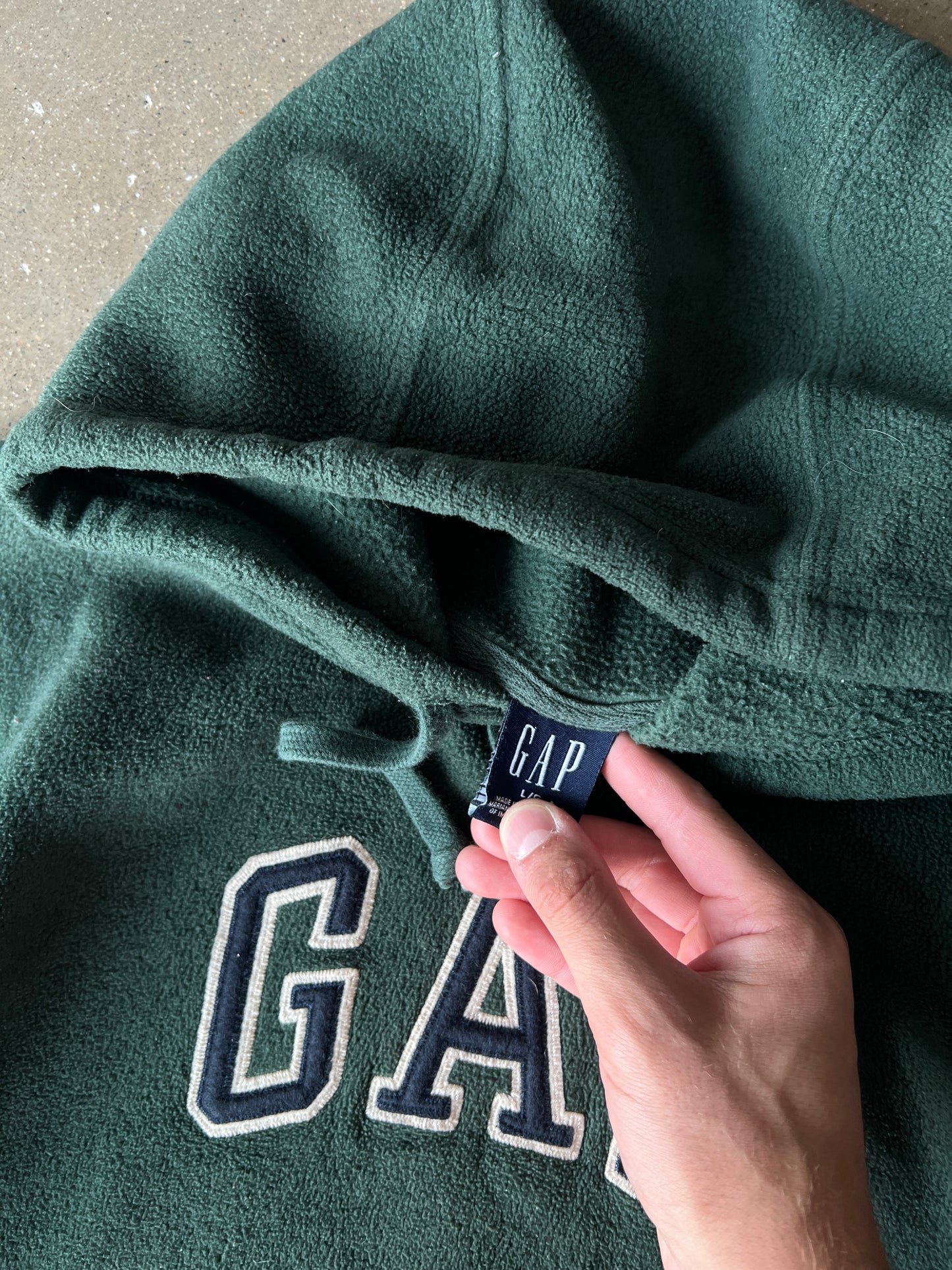 Vintage Forest Green Gap Fleece - L