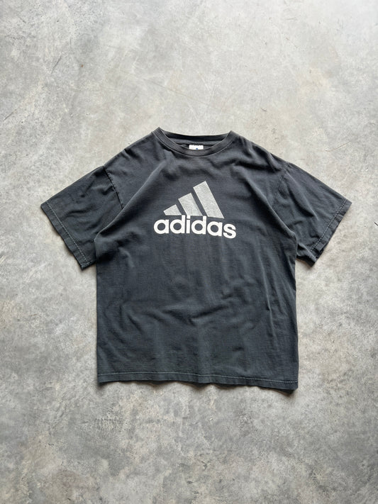 Vintage Faded Black Adidas Shirt - L