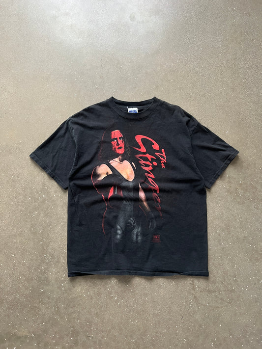Vintage Black WcW nWo Stinger Wrestling Shirt - XL