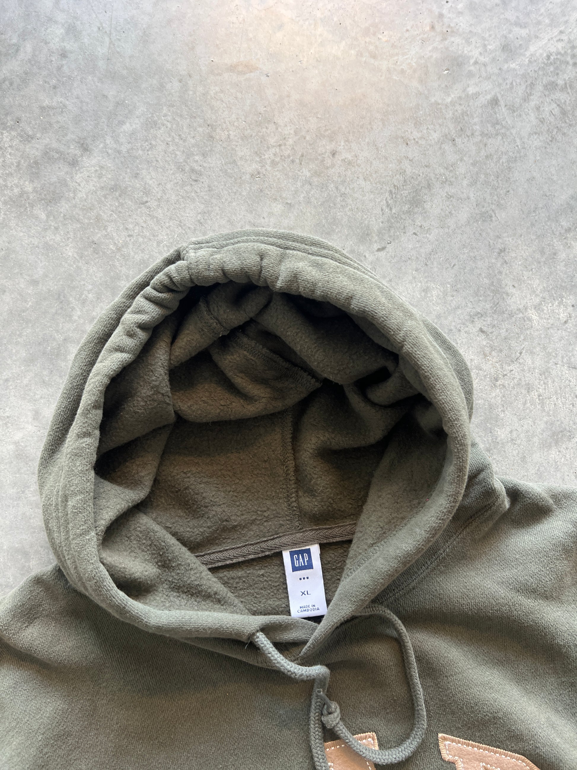 Vintage Dark Green Gap Hoodie - XL