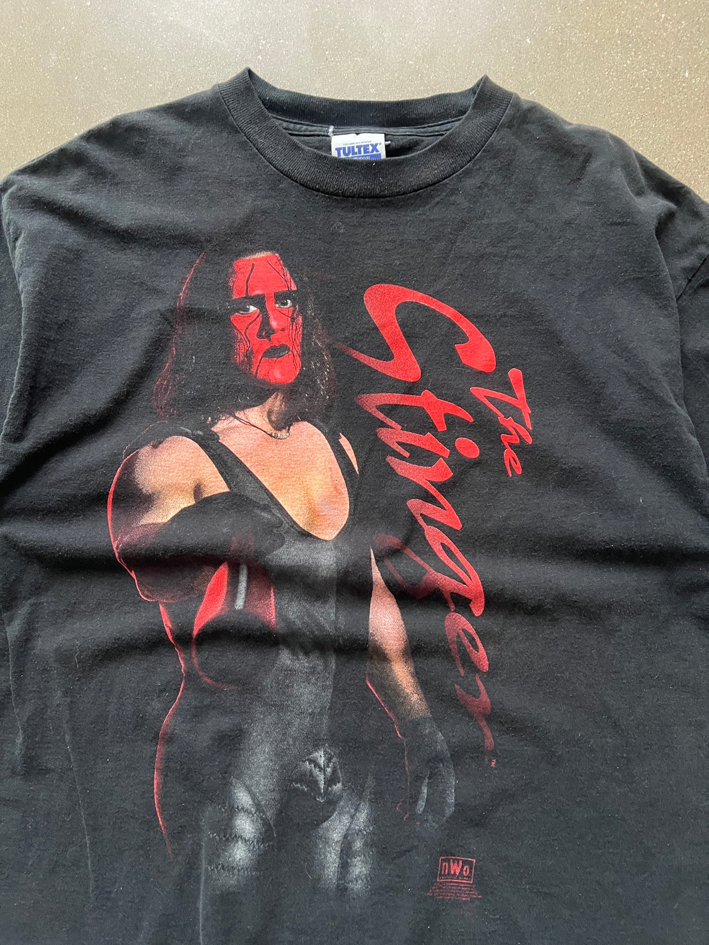 Vintage Black WcW nWo Stinger Wrestling Shirt - XL
