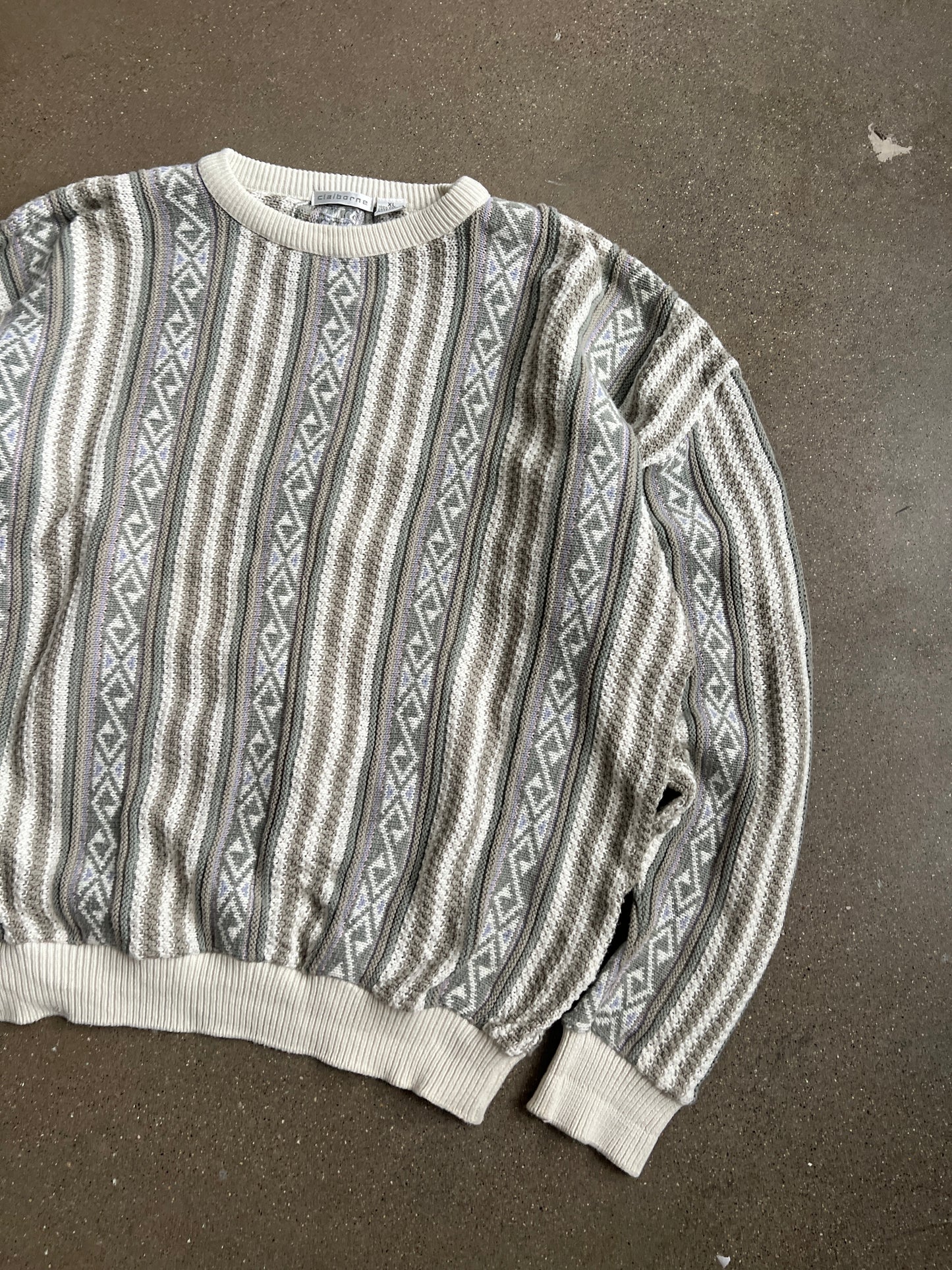 Vintage Tundra Cable Knit Sweater - XL