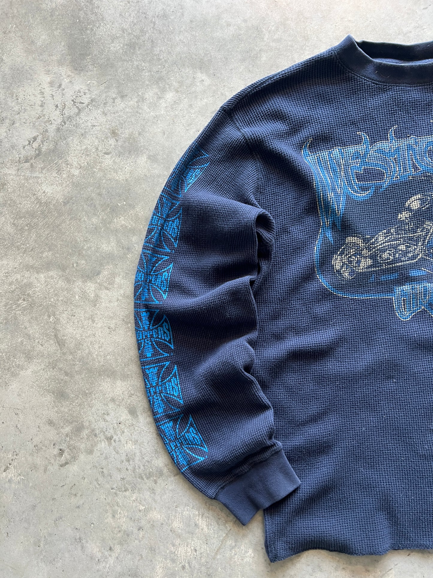 Vintage Navy Blue West Coast Choppers Thermal - M