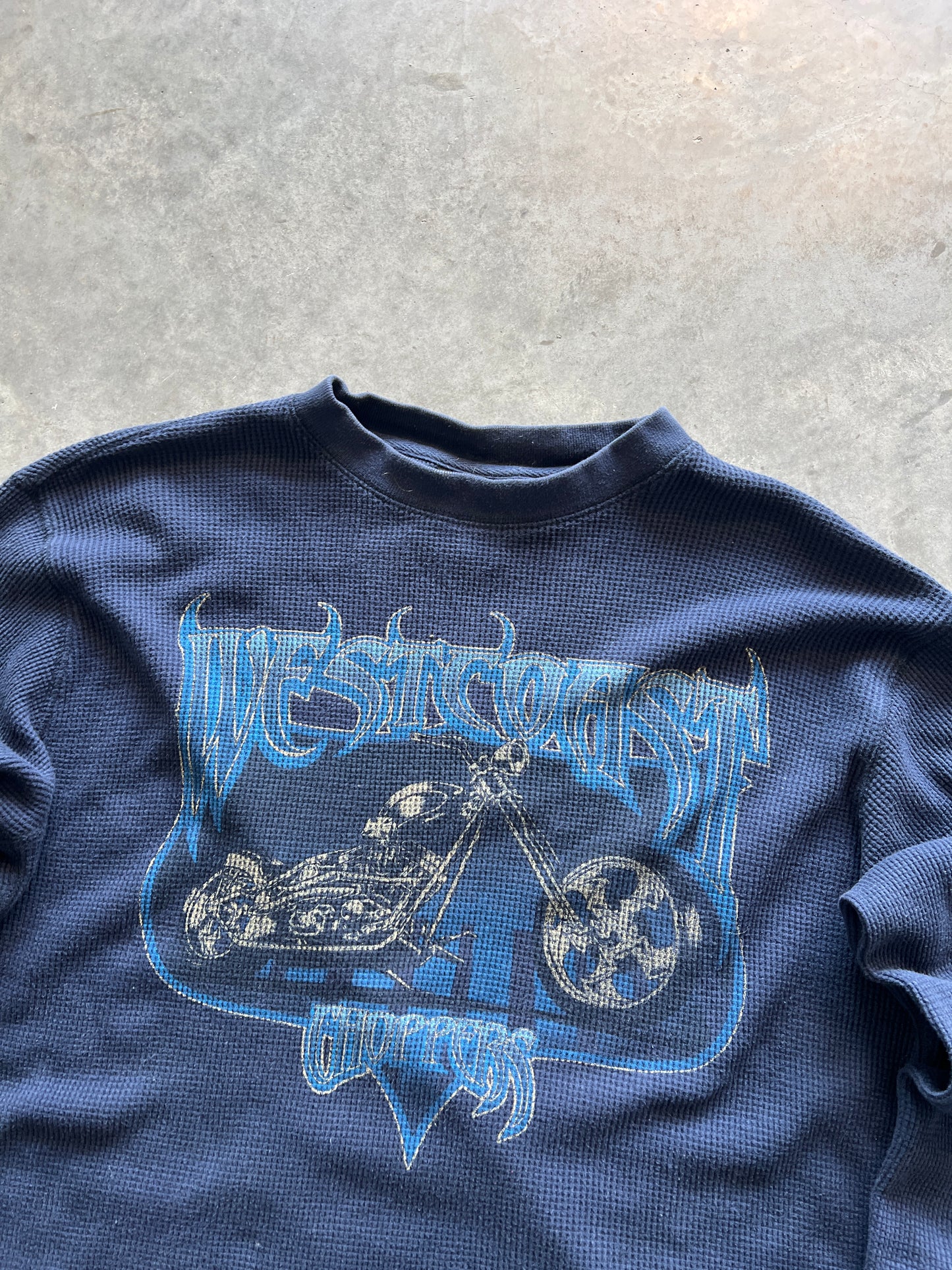 Vintage Navy Blue West Coast Choppers Thermal - M