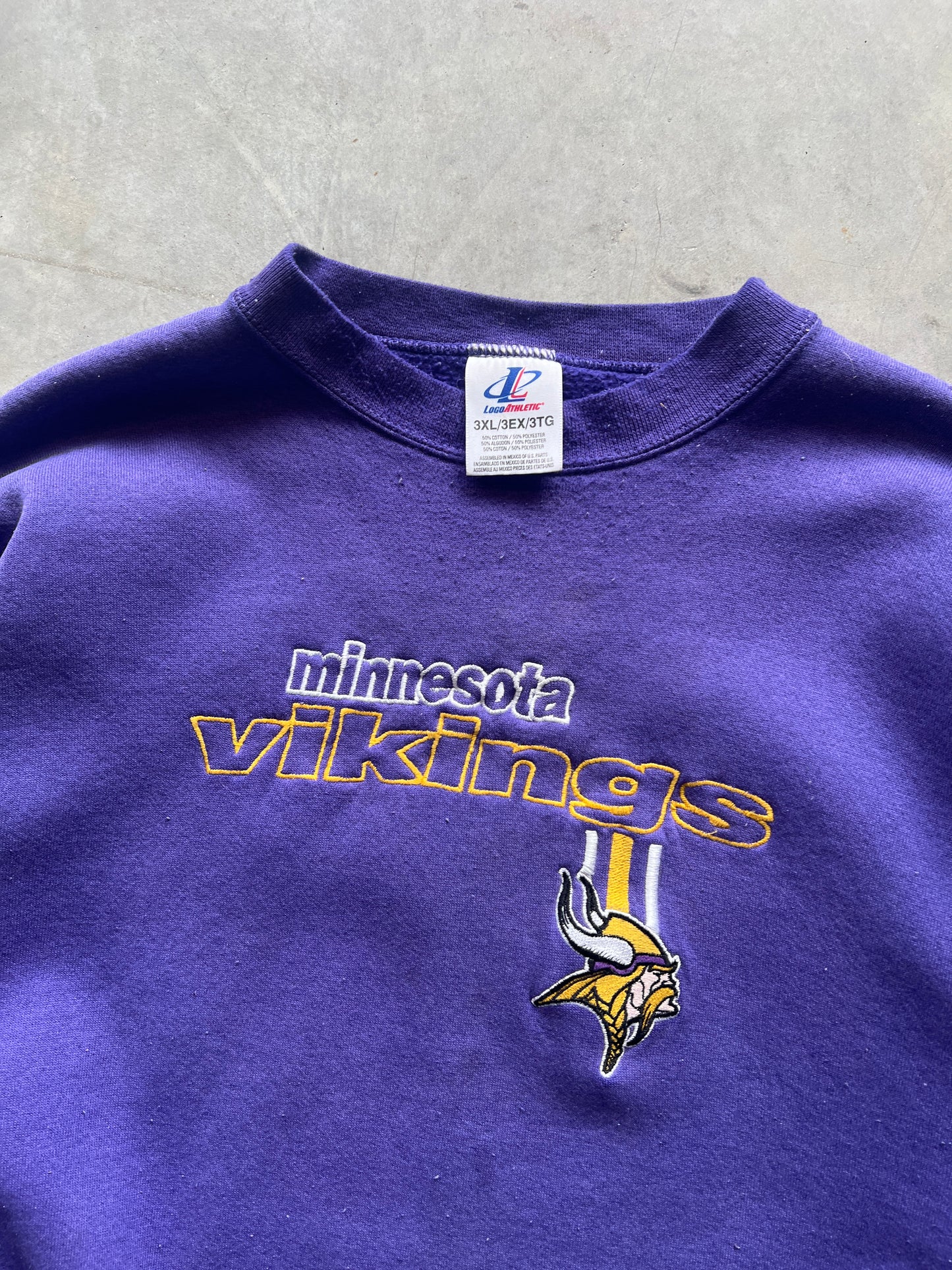 Vintage Purple Minnesota Vikings Crew - XXL