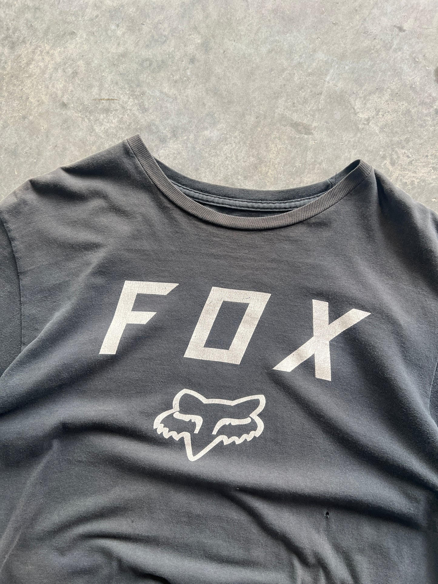 Vintage Faded Black Fox Racing Shirt - L