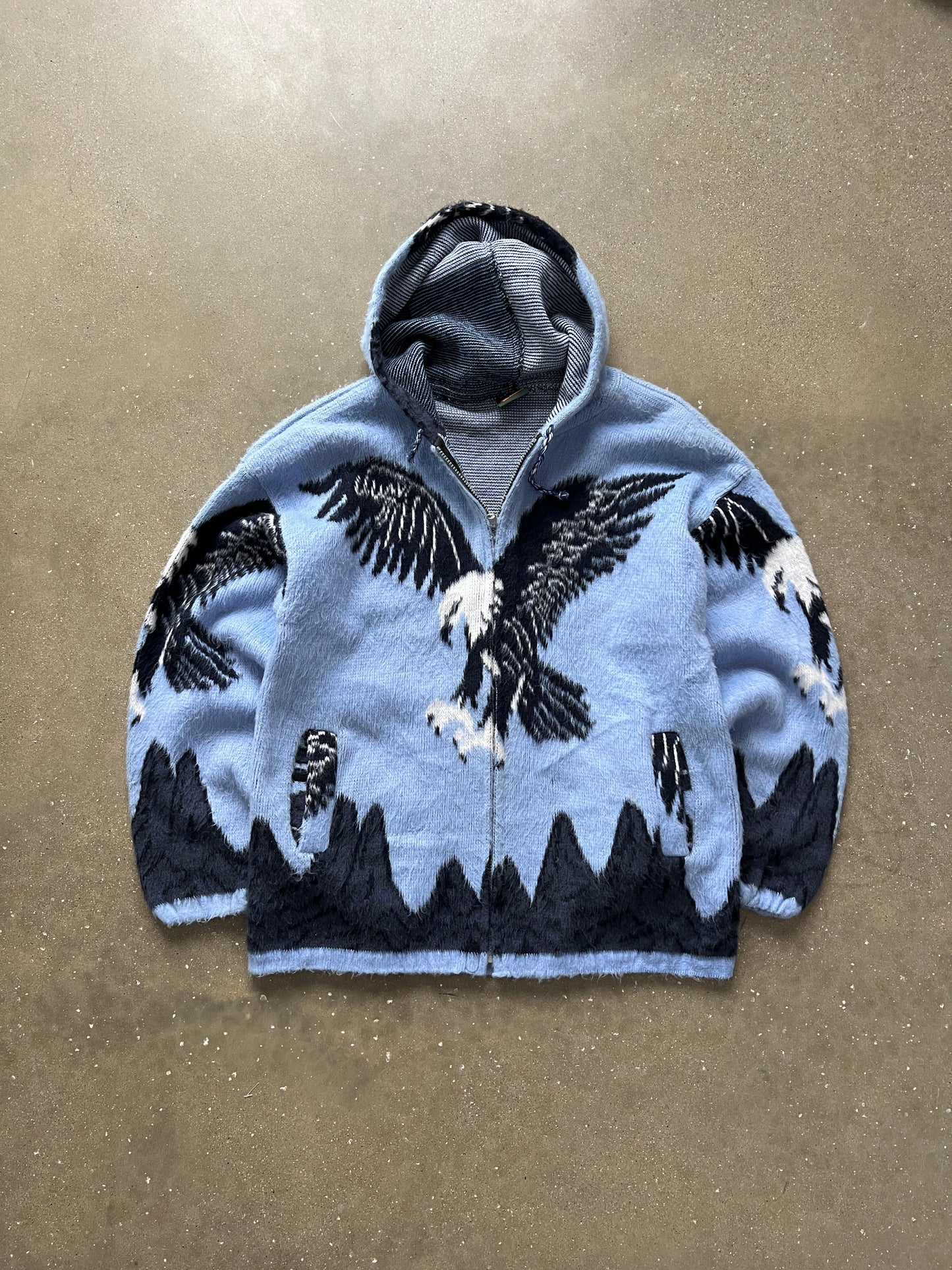 Vintage Blue Eagle Fleece Jacket - XL