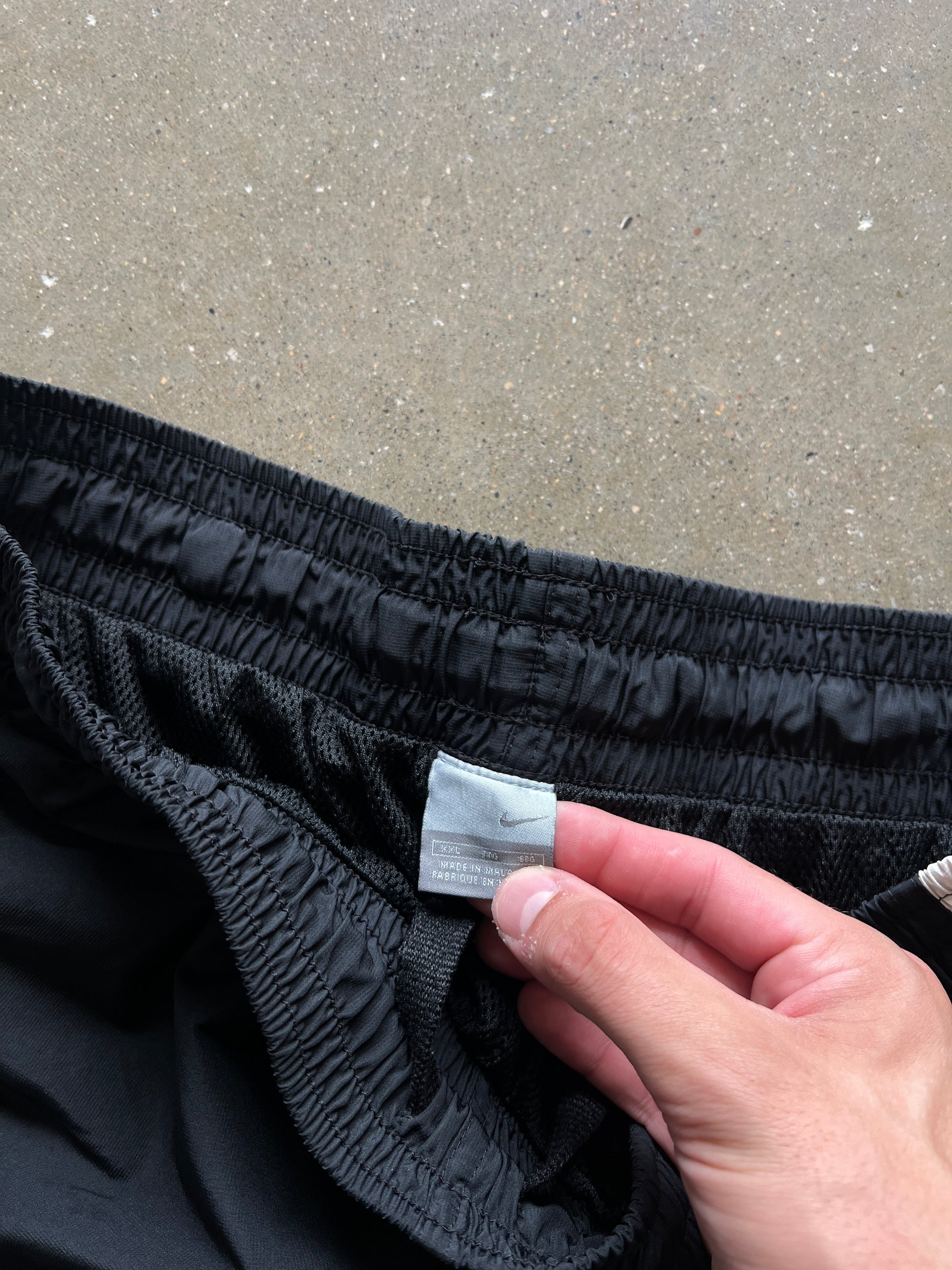 Vintage Black Nike Spellout Track Pants - XXL
