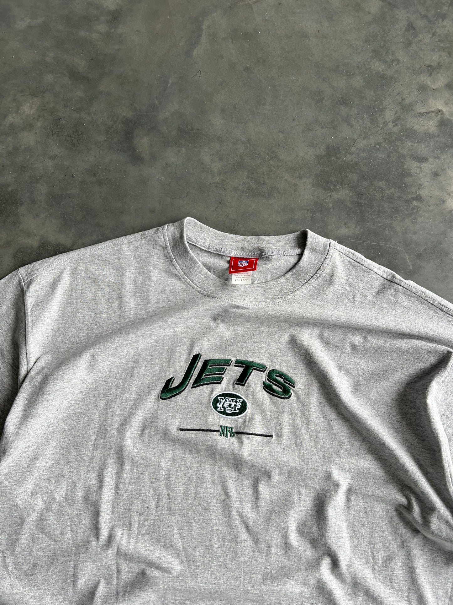Vintage Grey New York Jets Football Shirt - XXL