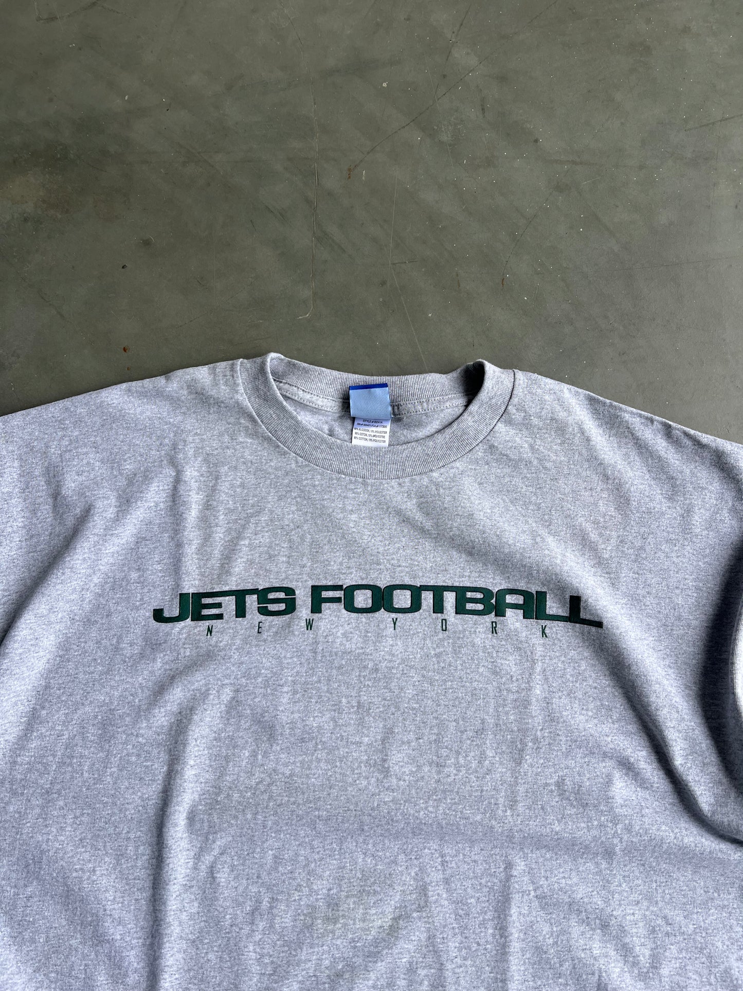Vintage Grey New York Jets Football Shirt - XXL