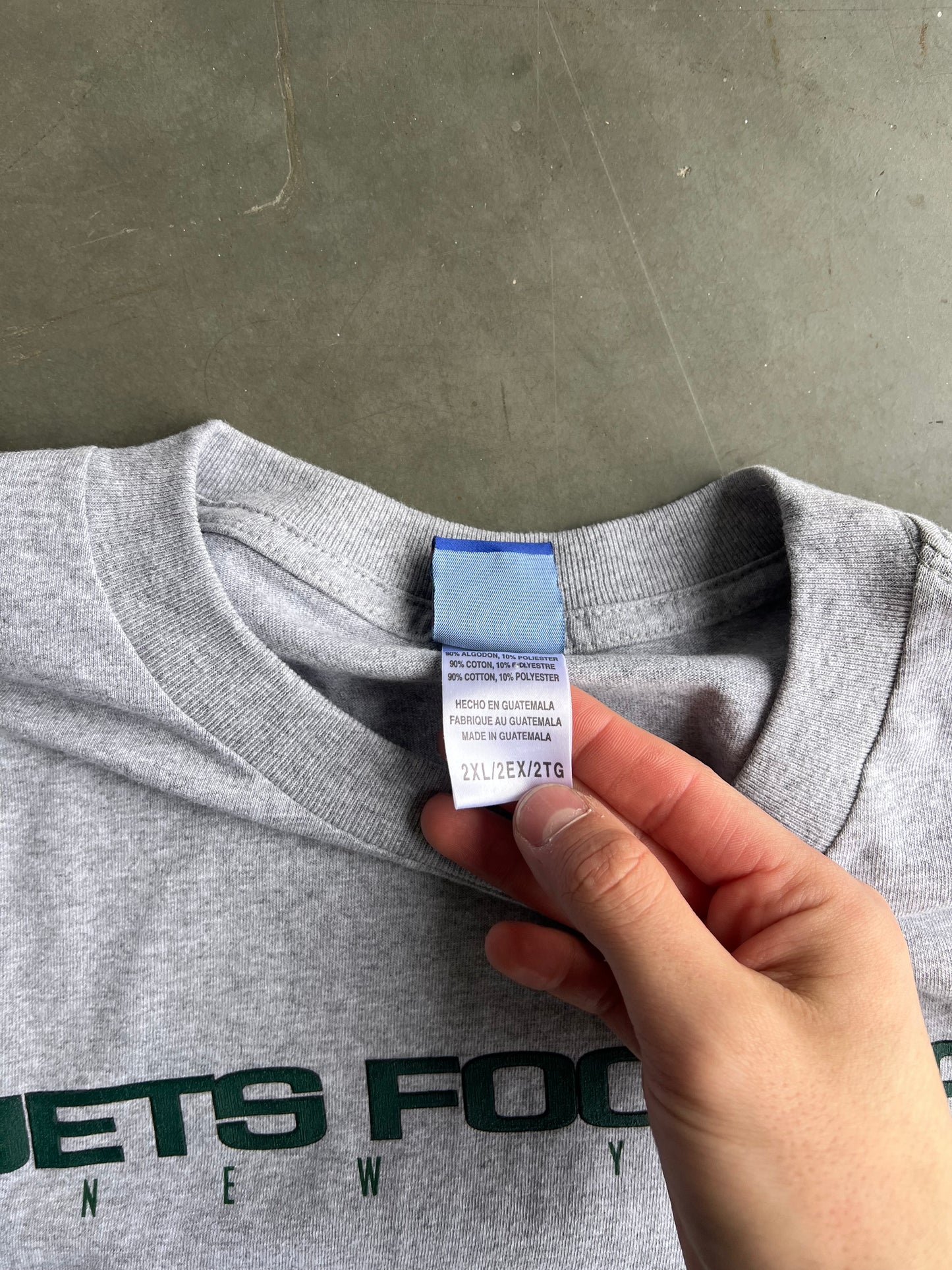 Vintage Grey New York Jets Football Shirt - XXL