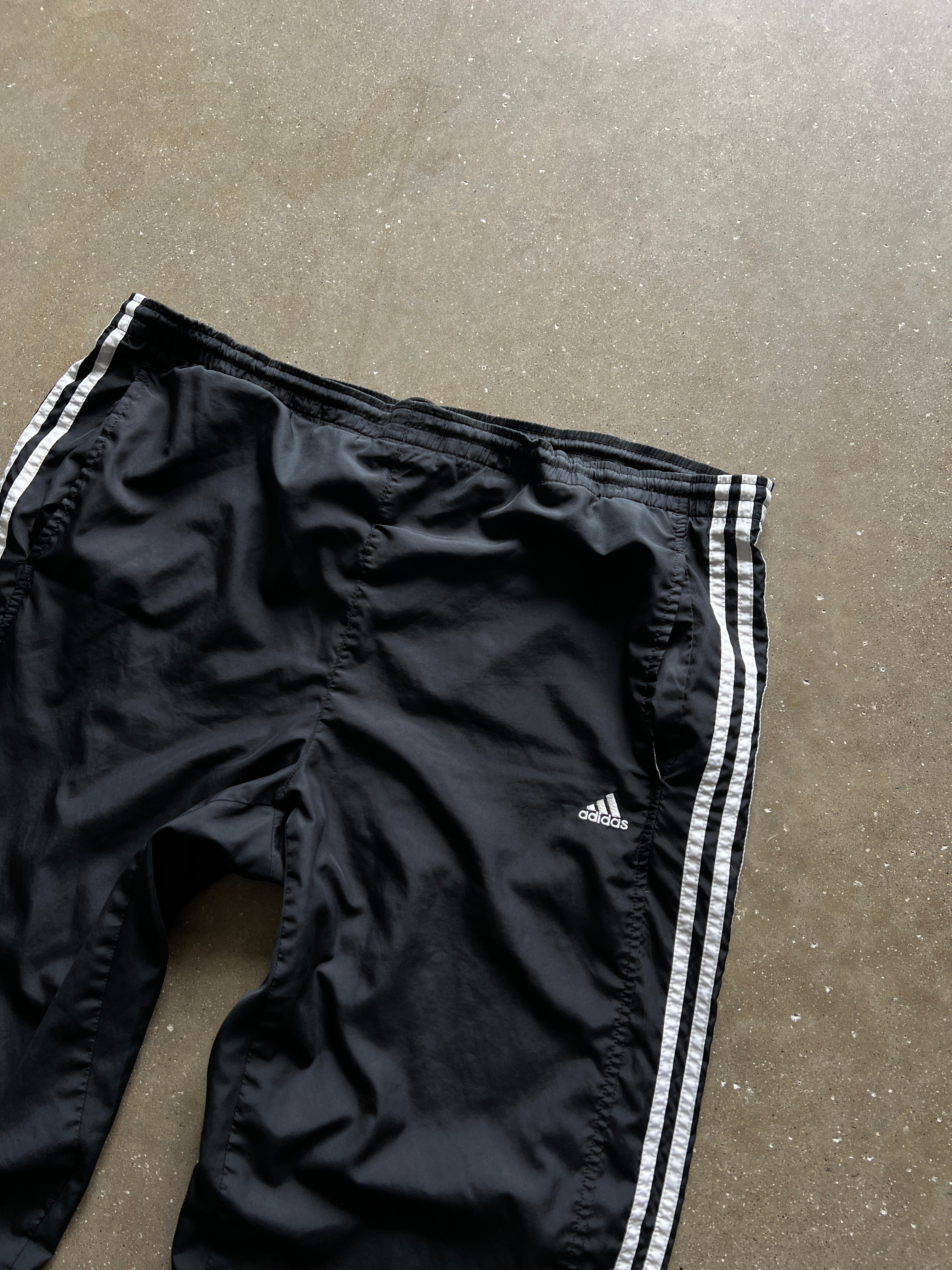 Vintage Black Adidas Track Pants - L
