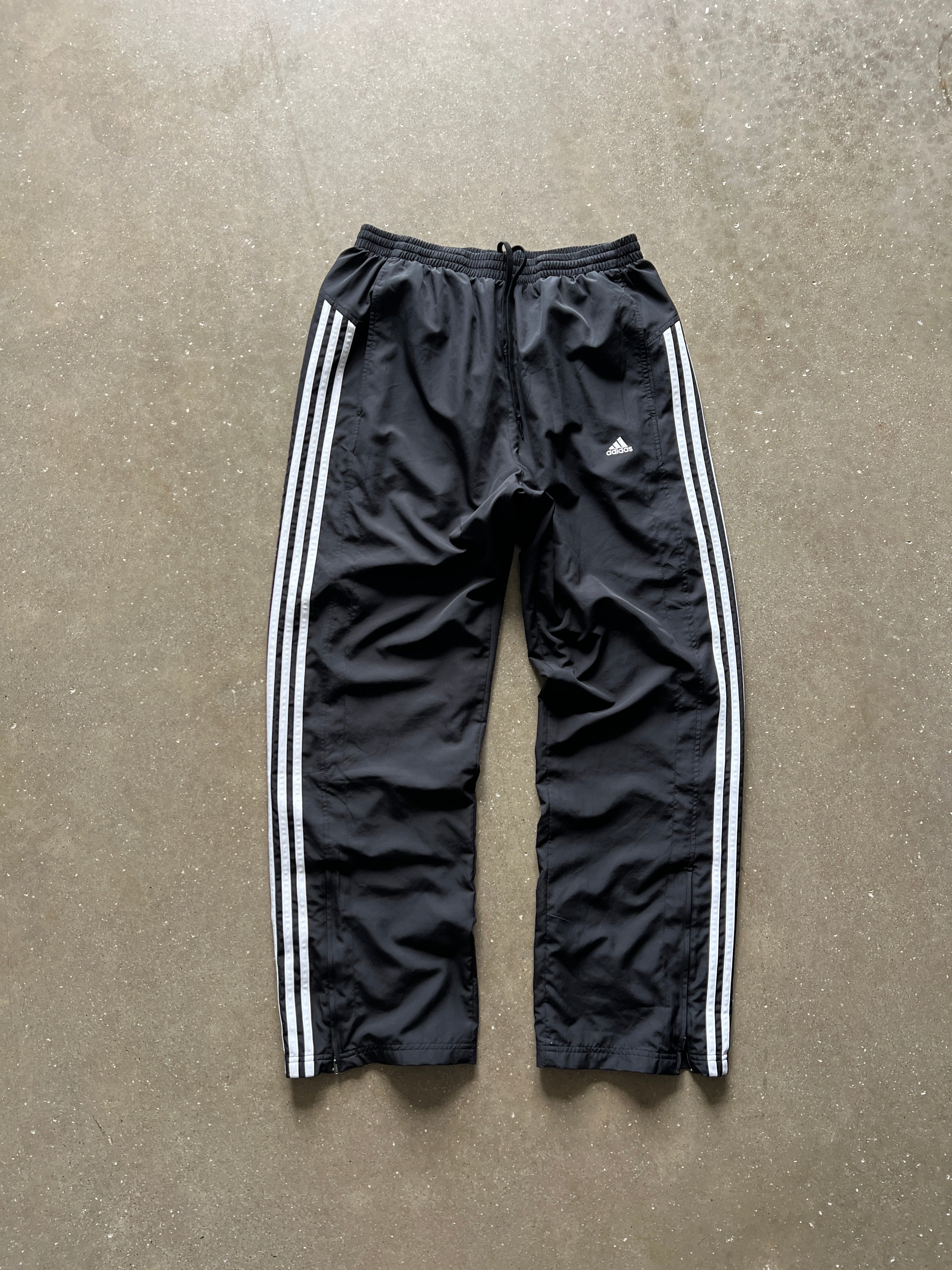 Vintage Black Adidas Track Pants - L