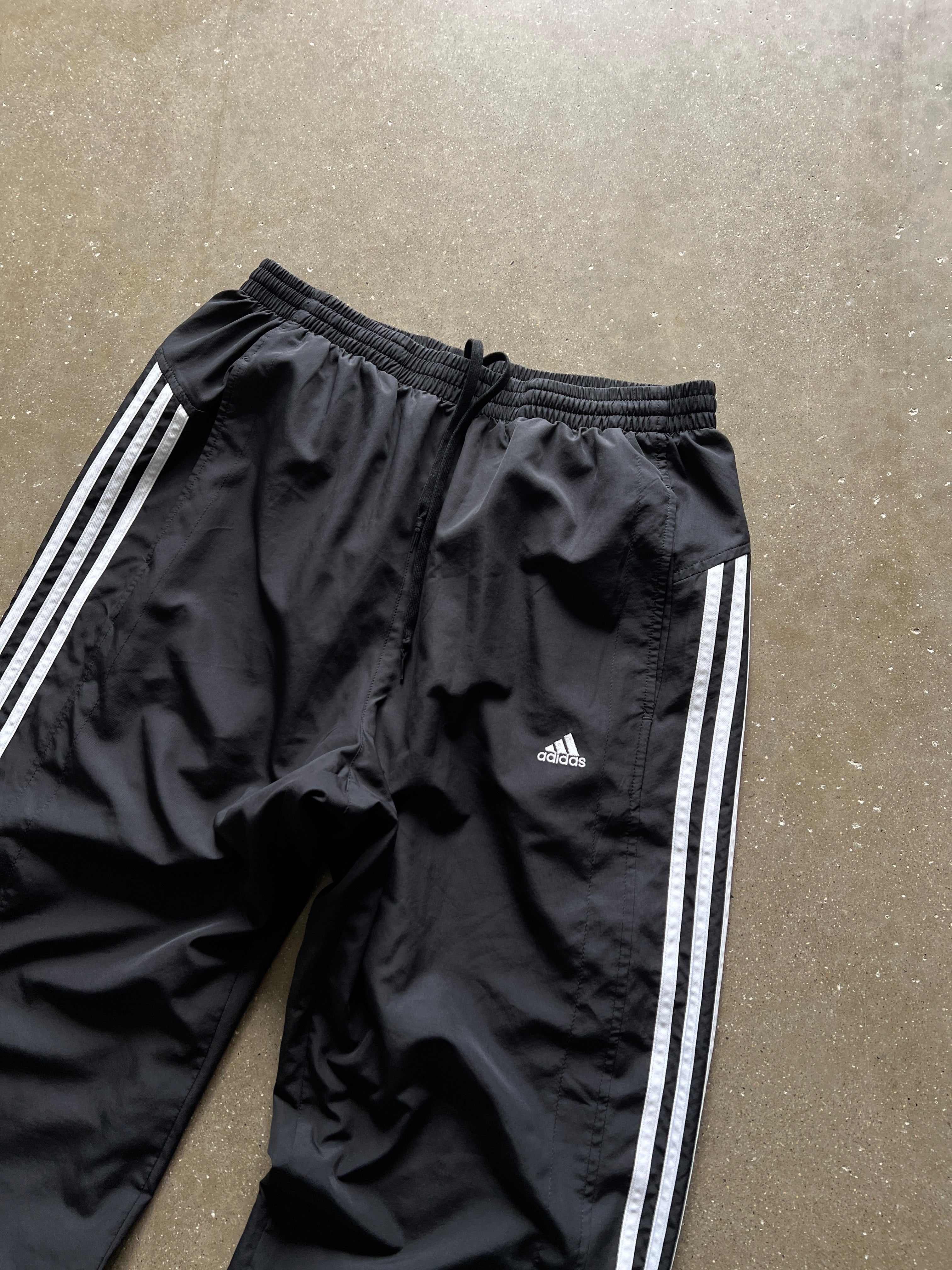Vintage Black Adidas Track Pants - L