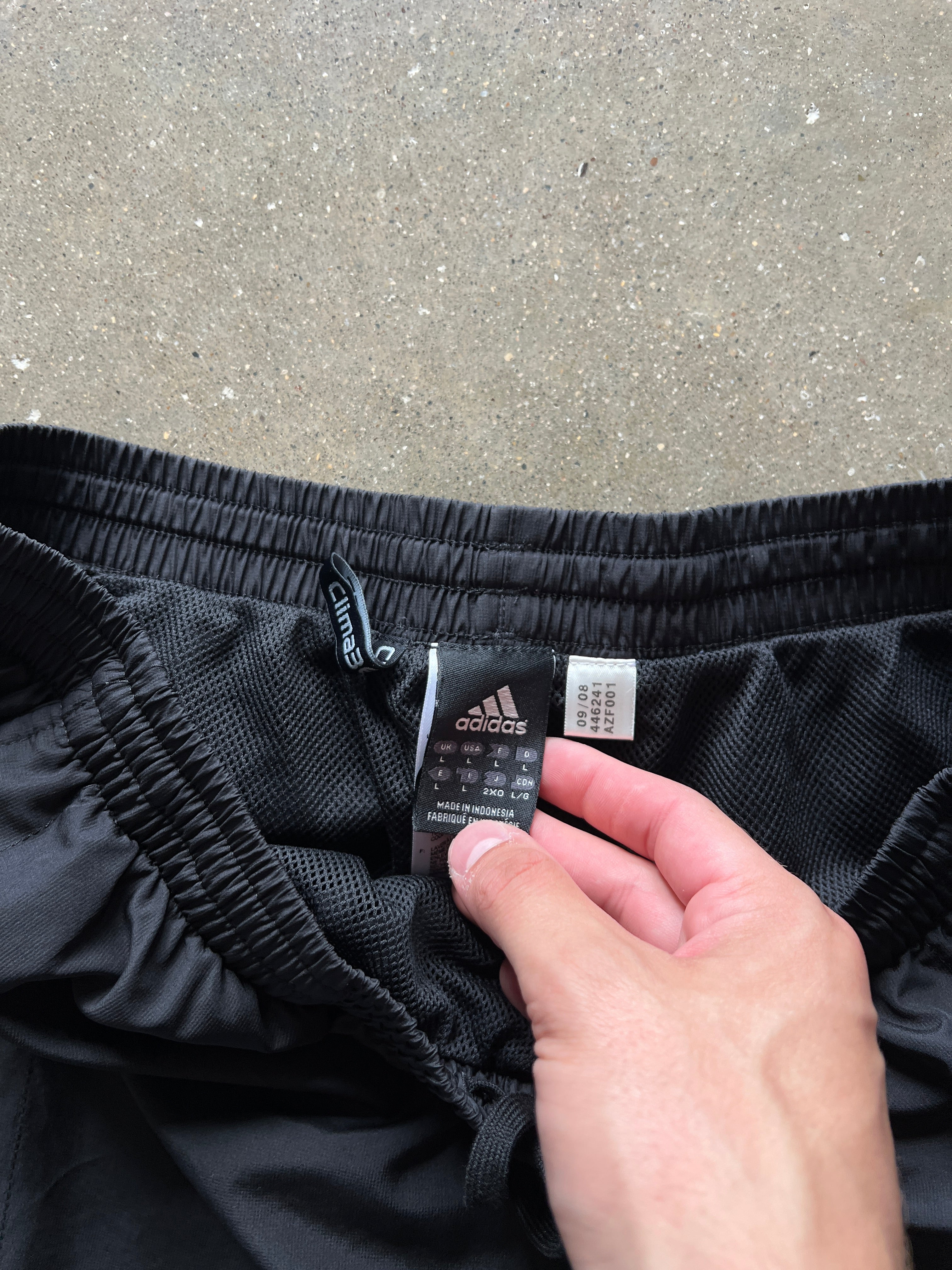 Vintage Black Adidas Track Pants - L