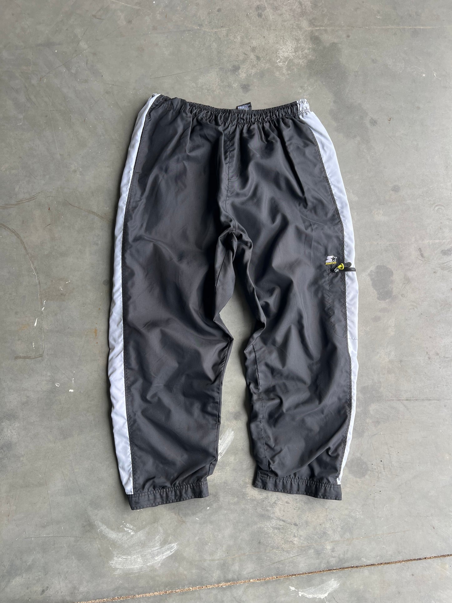 Vintage Black Starter Stripped Track Pants - XL