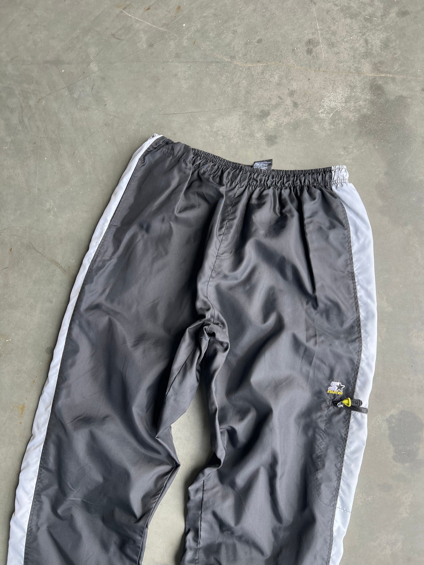 Vintage Black Starter Stripped Track Pants - XL