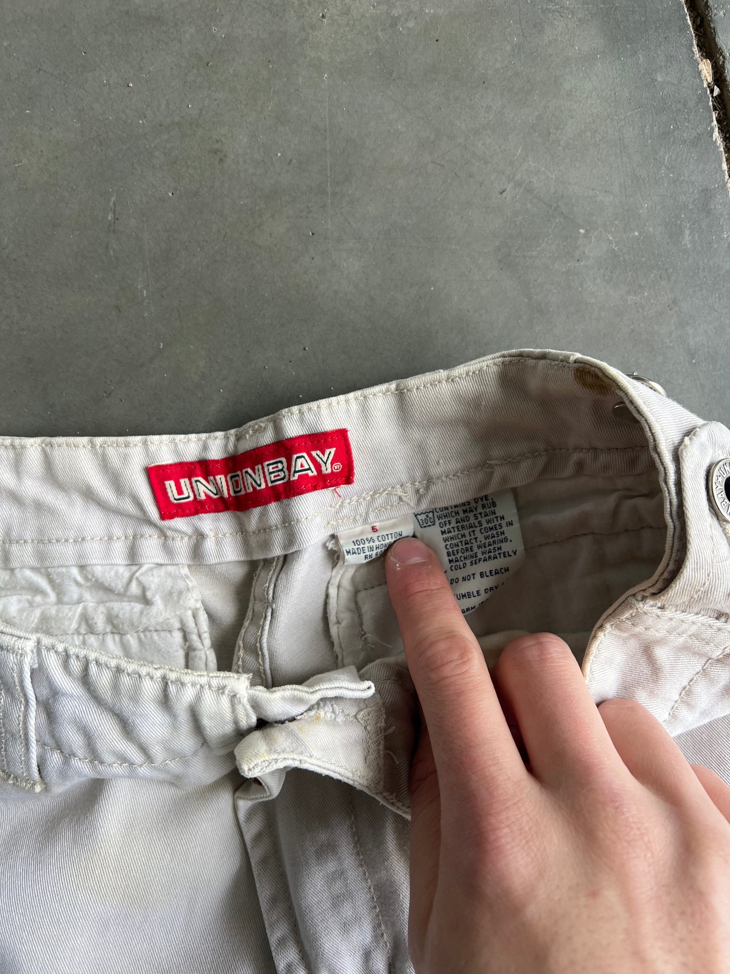 Vintage Cream Union Bay Baggy Pants - 5