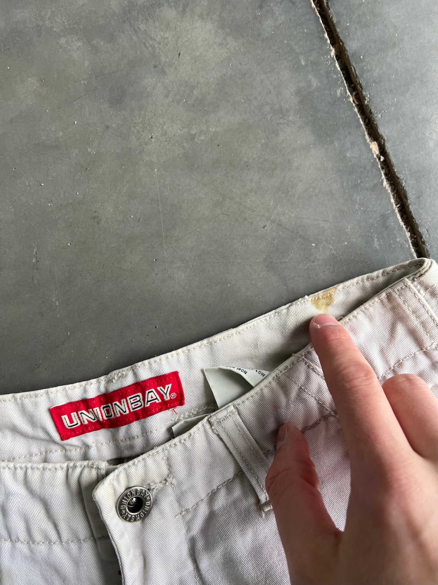 Vintage Cream Union Bay Baggy Pants - 5