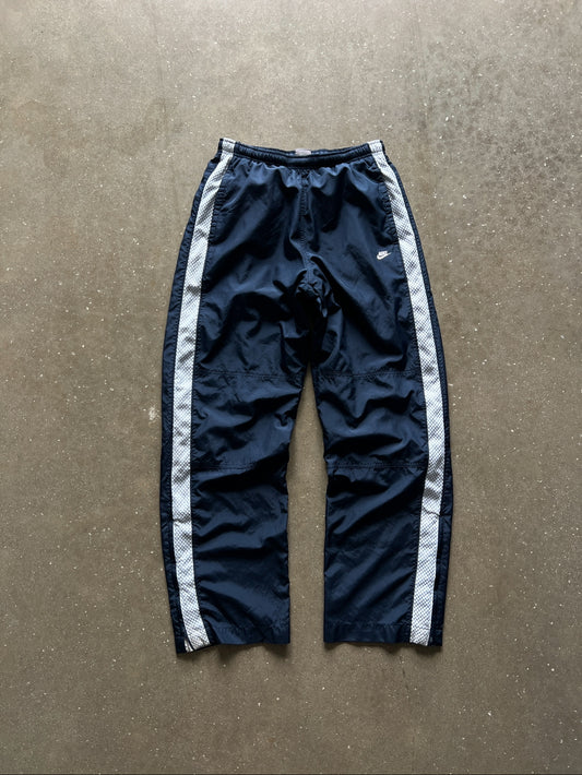 Vintage Navy Blue Nike Spellout Track Pants - L