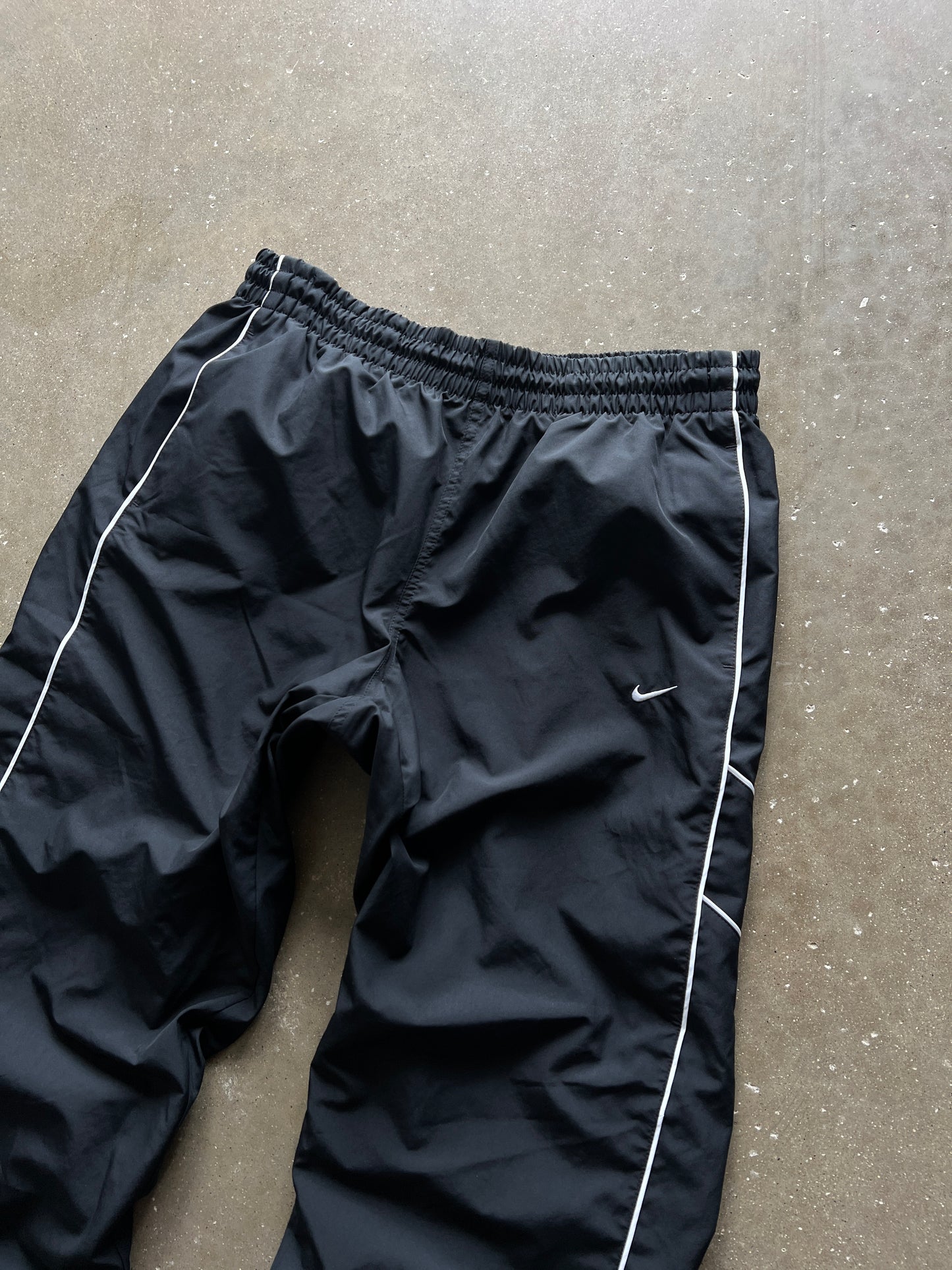 Vintage Black Nike Swoosh Track Pants - XL