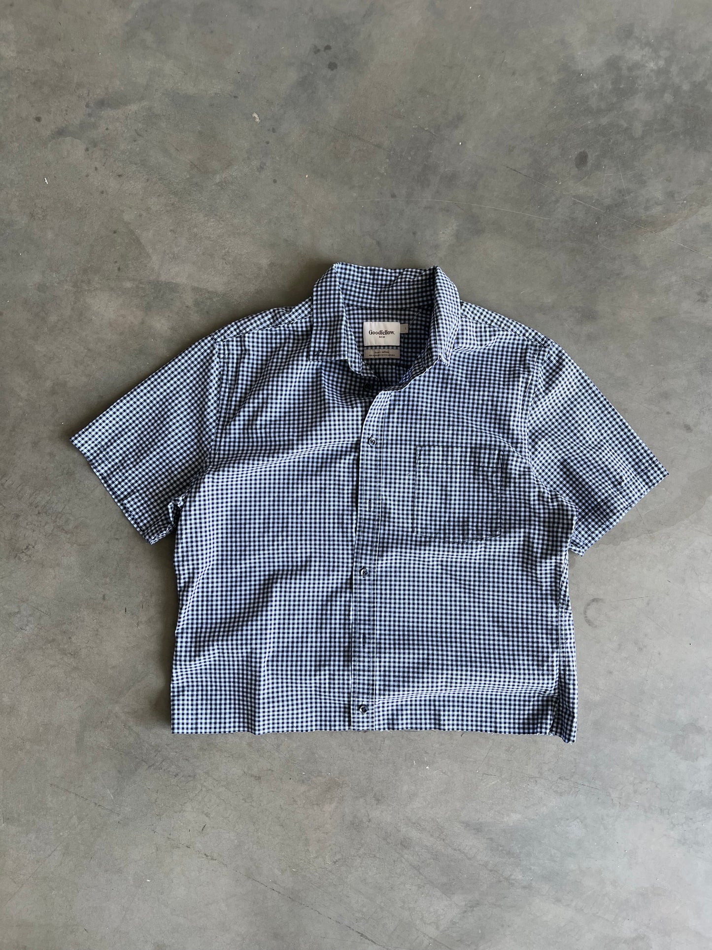 Vintage Sky Blue Button Up Shirt - L