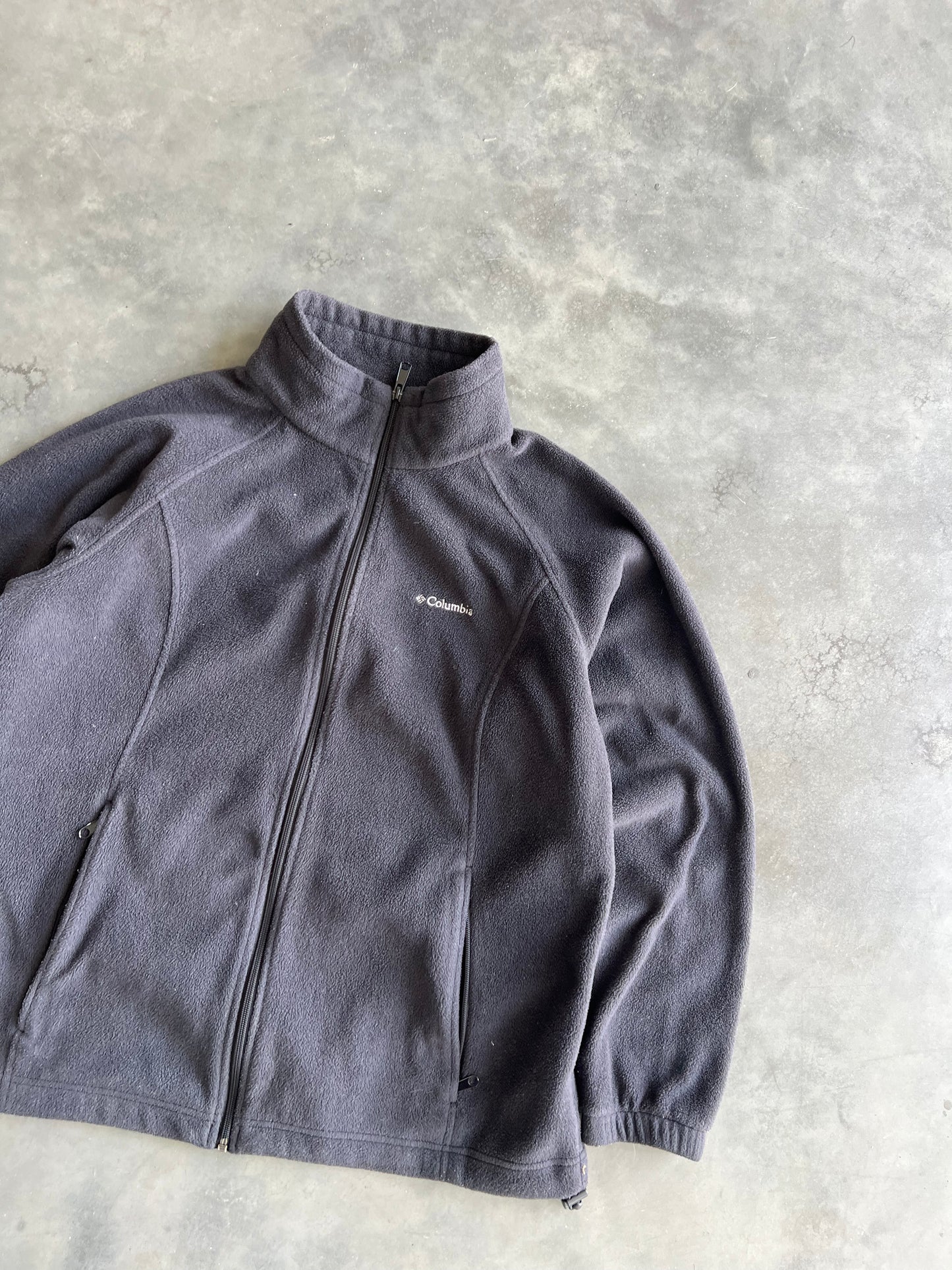 Vintage Black Columbia Zip Fleece - XL