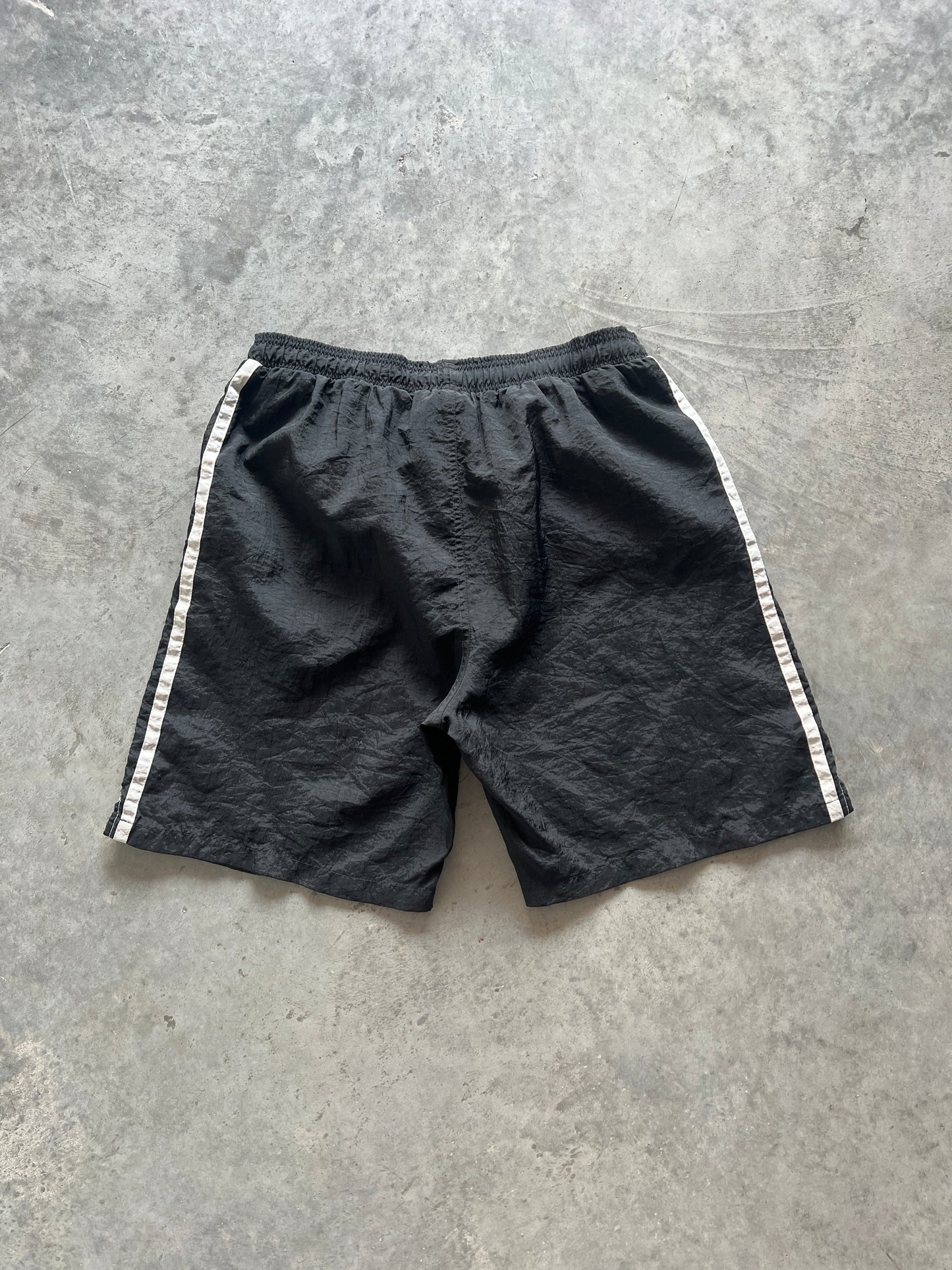 Vintage Black Adidas Track Shorts - M